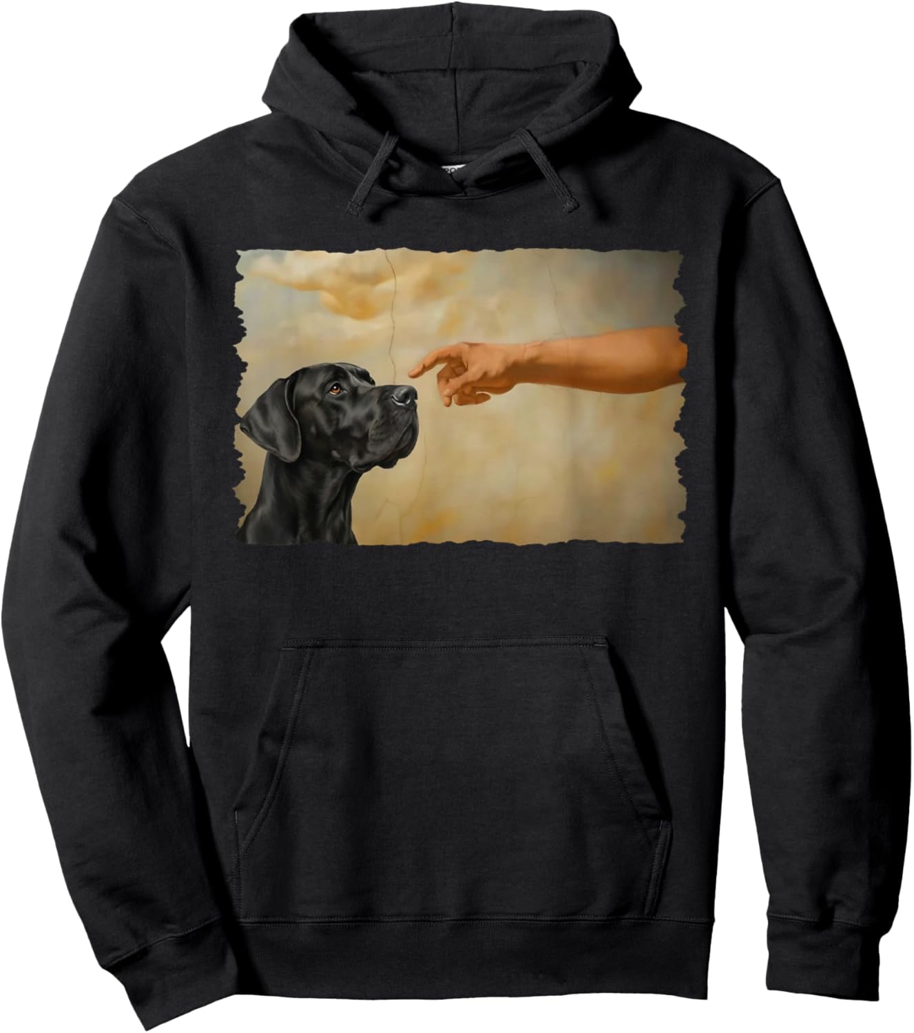 God Creates Great Black Great Dane Dog Lover Hoodie - Hoodie | Black