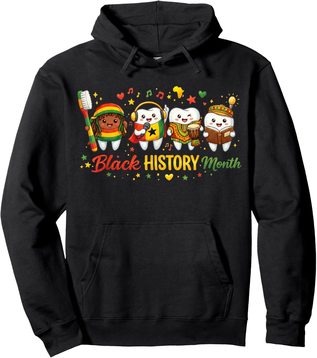 Melanin Dentist Juneteenth Dental Funny Black History Month Hoodie - Hoodie | Black