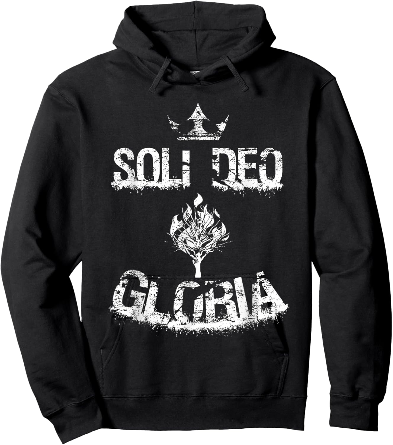 Soli Deo Gloria Reformed Theology Five Solas Christian Art Hoodie - Hoodie | Black