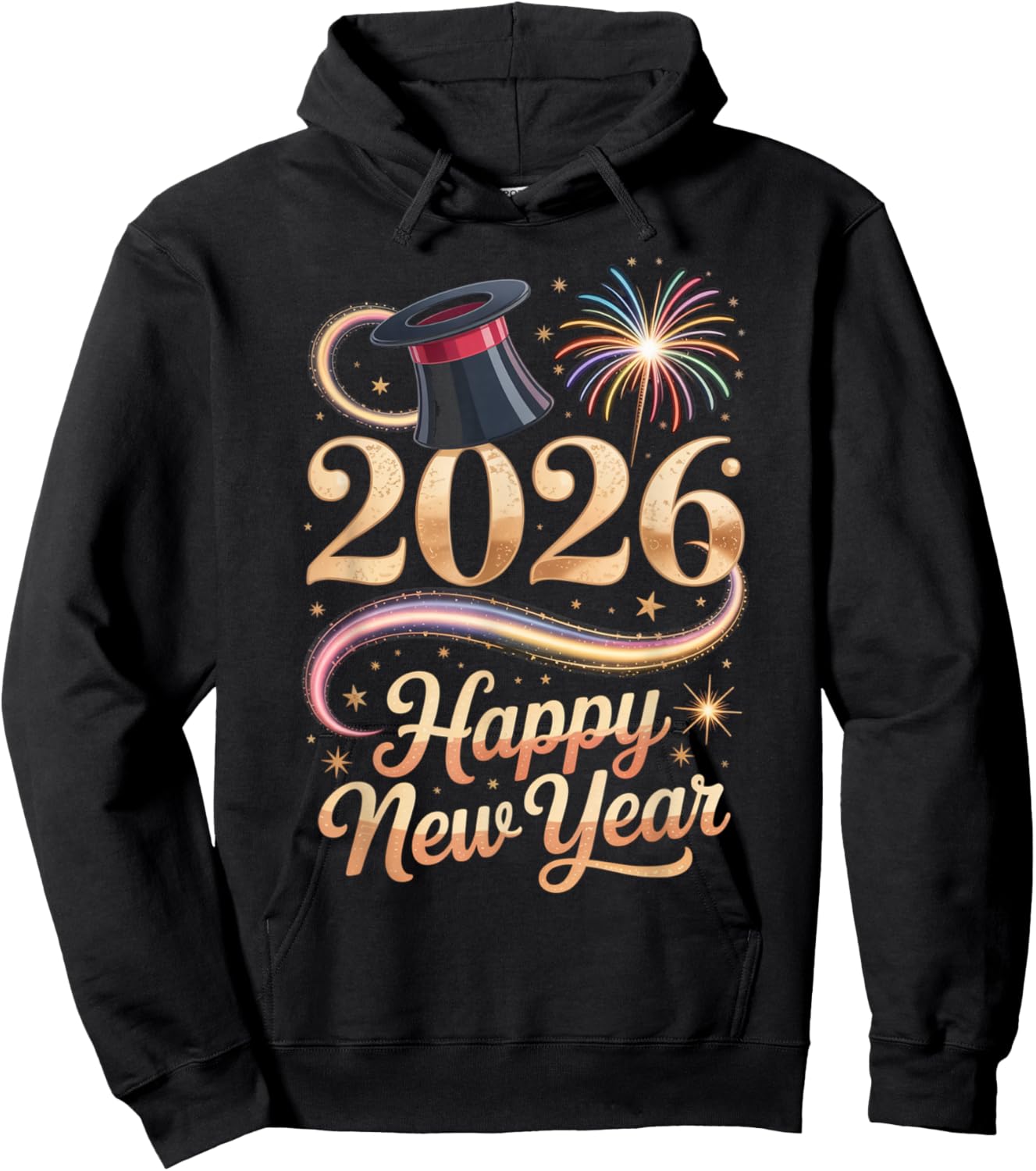 Magical Happy New Year 2026 Fireworks Party Family Matching Hoodie - Hoodie | Black