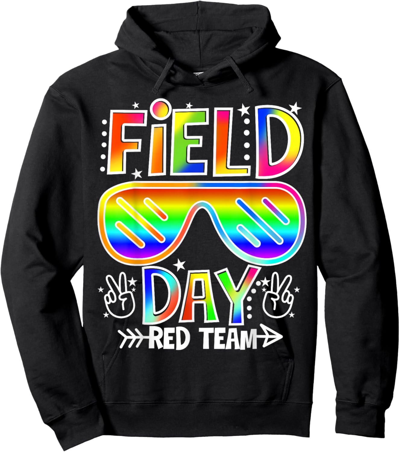 Field Day Red Team Funny for Teacher Kids Field Day Games Hoodie - Hoodie | Black