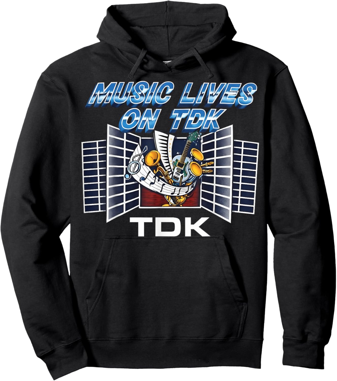 Vintage 80s TDK Hoodie - Hoodie | Black