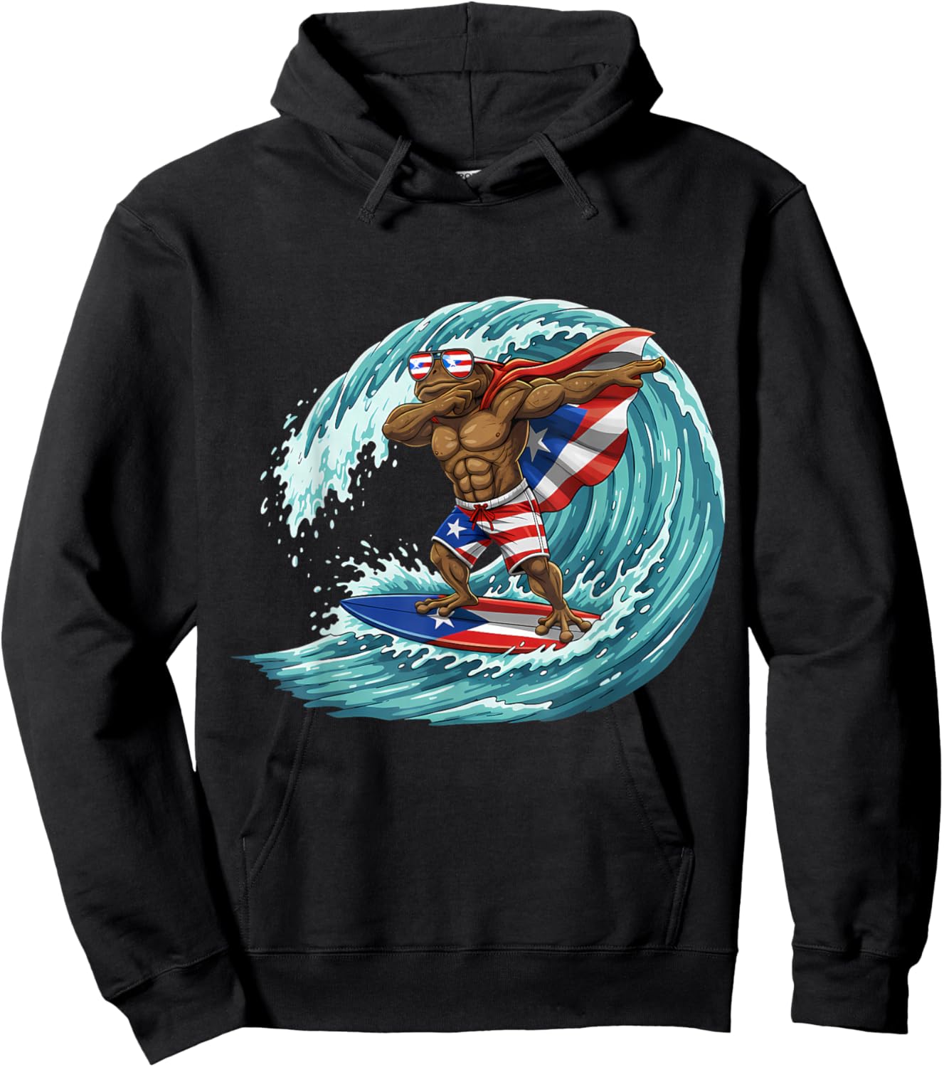 Coqui Frog Puerto Rico Taino Puerto Rican Flag Boricua Hoodie - Hoodie | Black