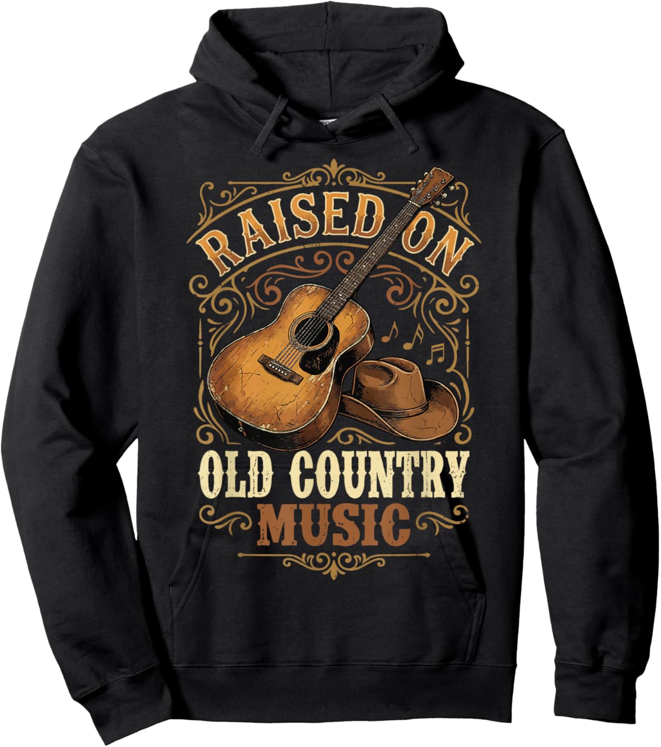 Raised On Old Country Music Hoodie - Hoodie | Black