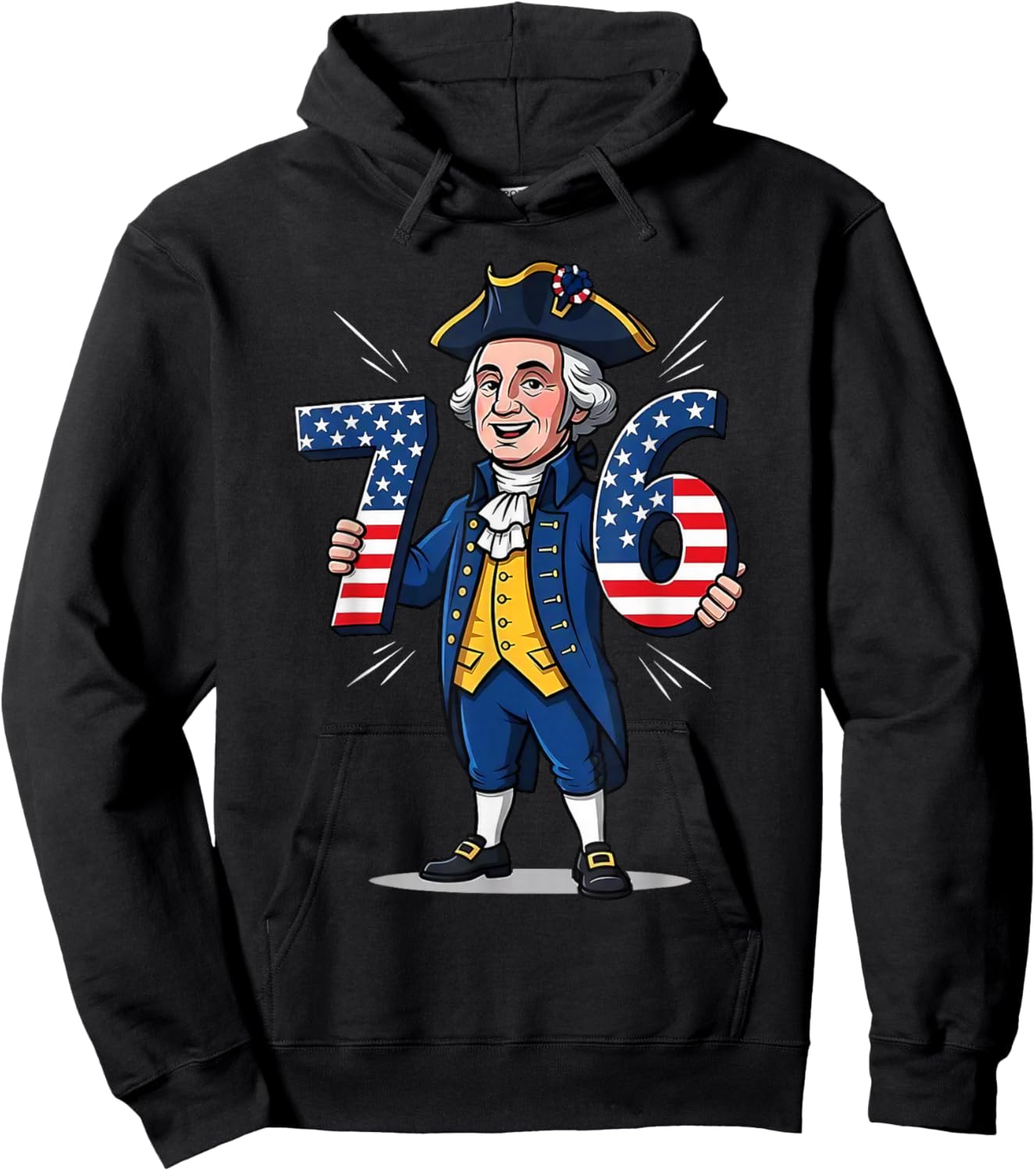 6-7 7-6 George Washington Shirt Six Seven American Design Hoodie - Hoodie | Black
