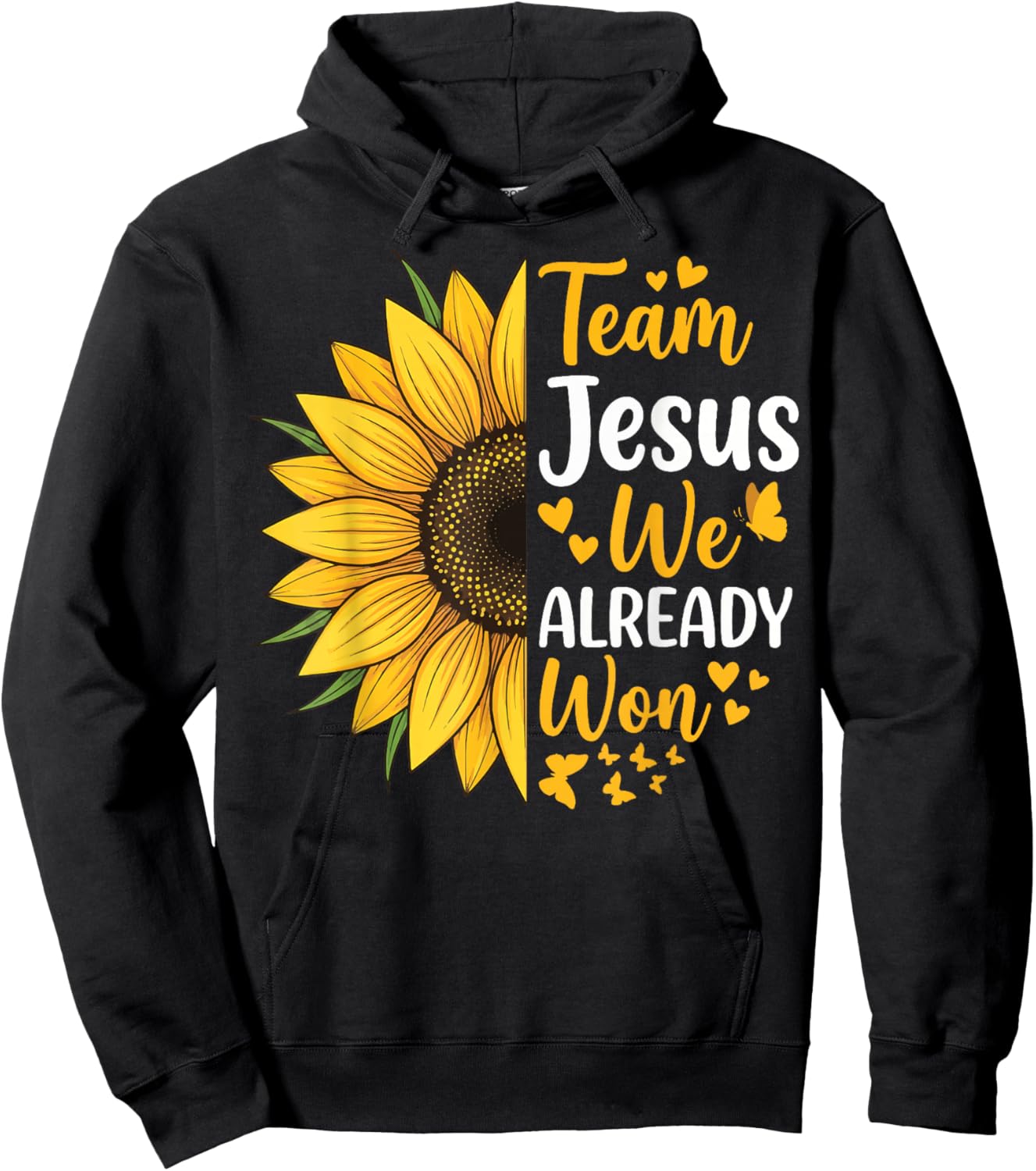 Team Jesus We Already Won Hoodie - Hoodie | Black
