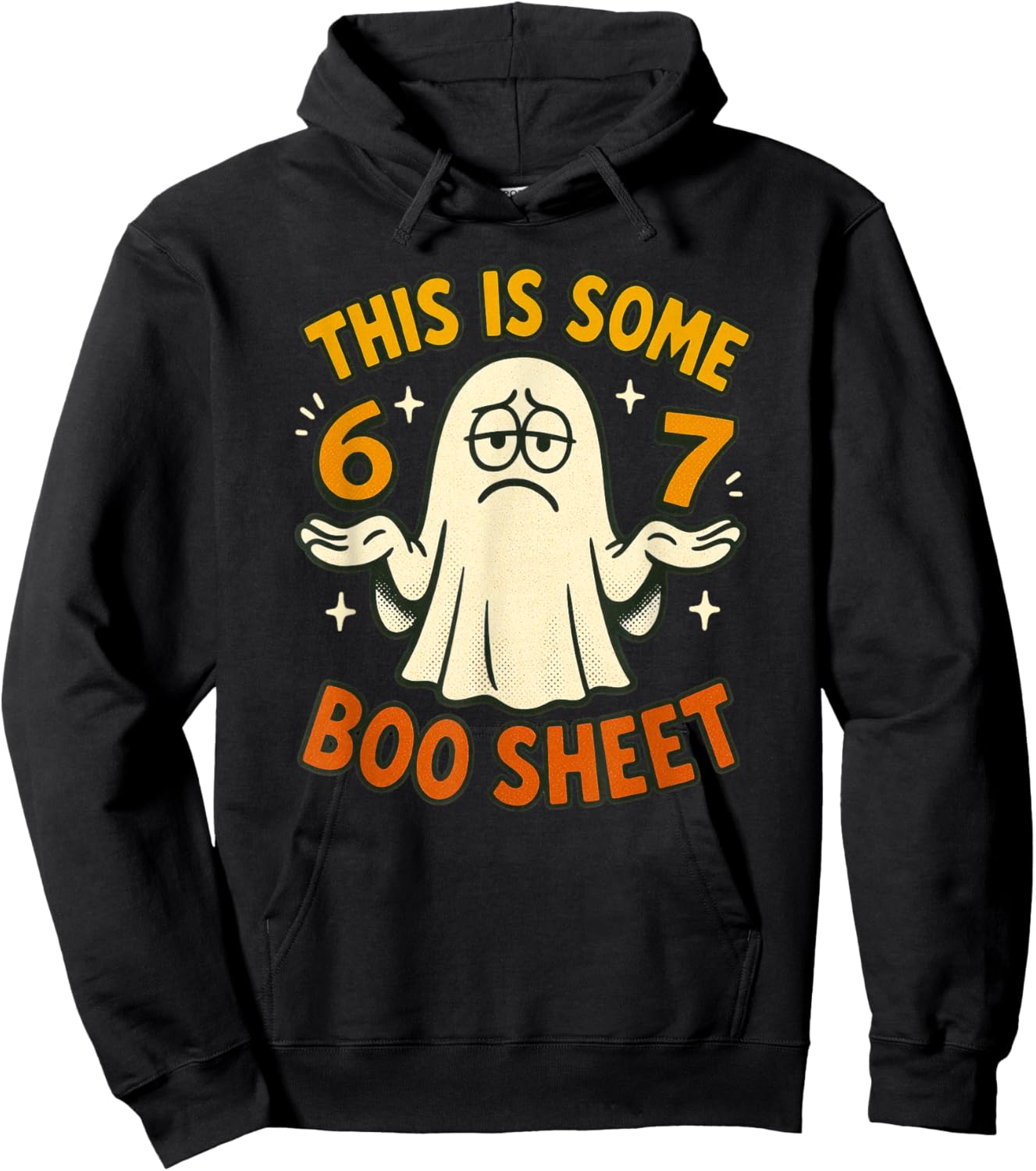 67 Meme Halloween Costume 6 7 Funny Boo Sheet Six Seven Teen Hoodie - Hoodie | Black