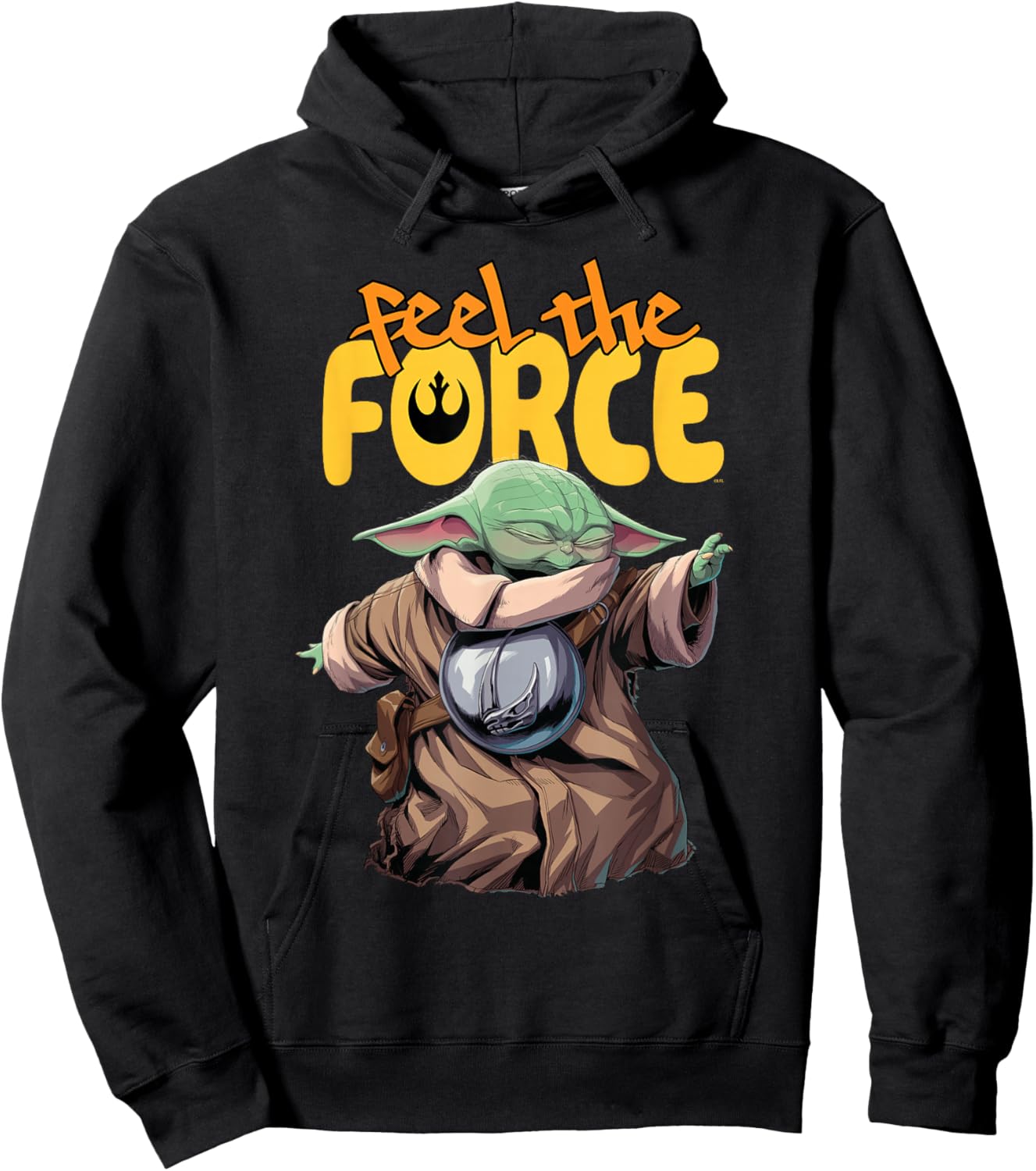 Star Wars: The Mandalorian and Grogu Movie Feel the Force Hoodie - Hoodie | Black