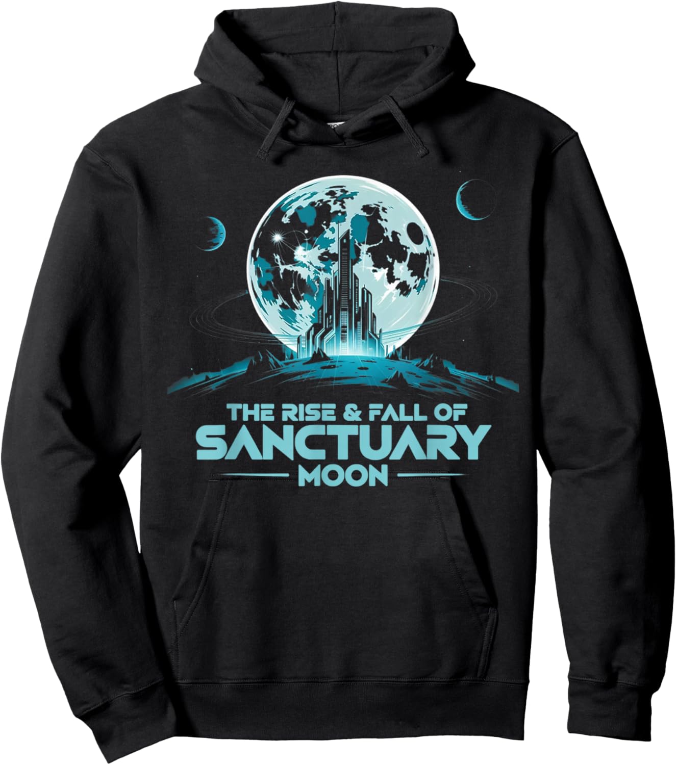 Retro Quote The Rise and Fall of Sanctuary Moon Classic Hoodie - Hoodie | Black