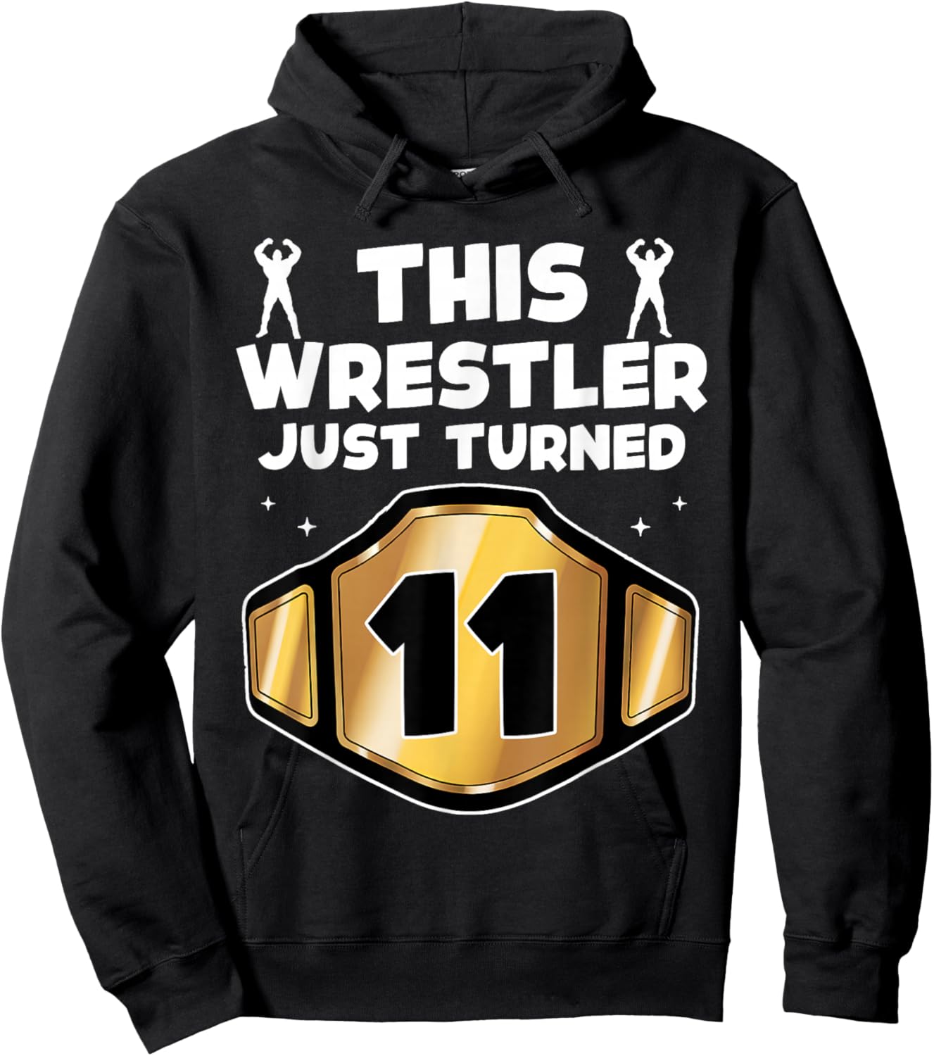 11th Wrestling Birthday This Wrestler Just Turned 11 Boys Hoodie - Hoodie | Black