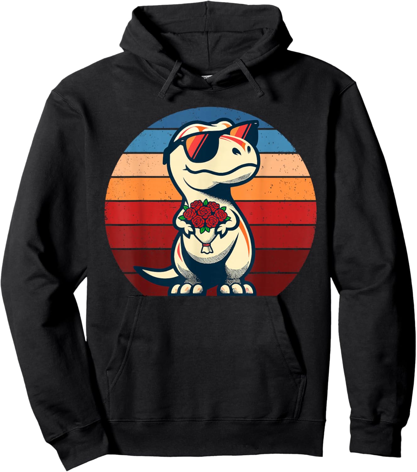 Dinosaur T-Rex Love Men Women Kids Funny St. Valentine's Hoodie - Hoodie | Black