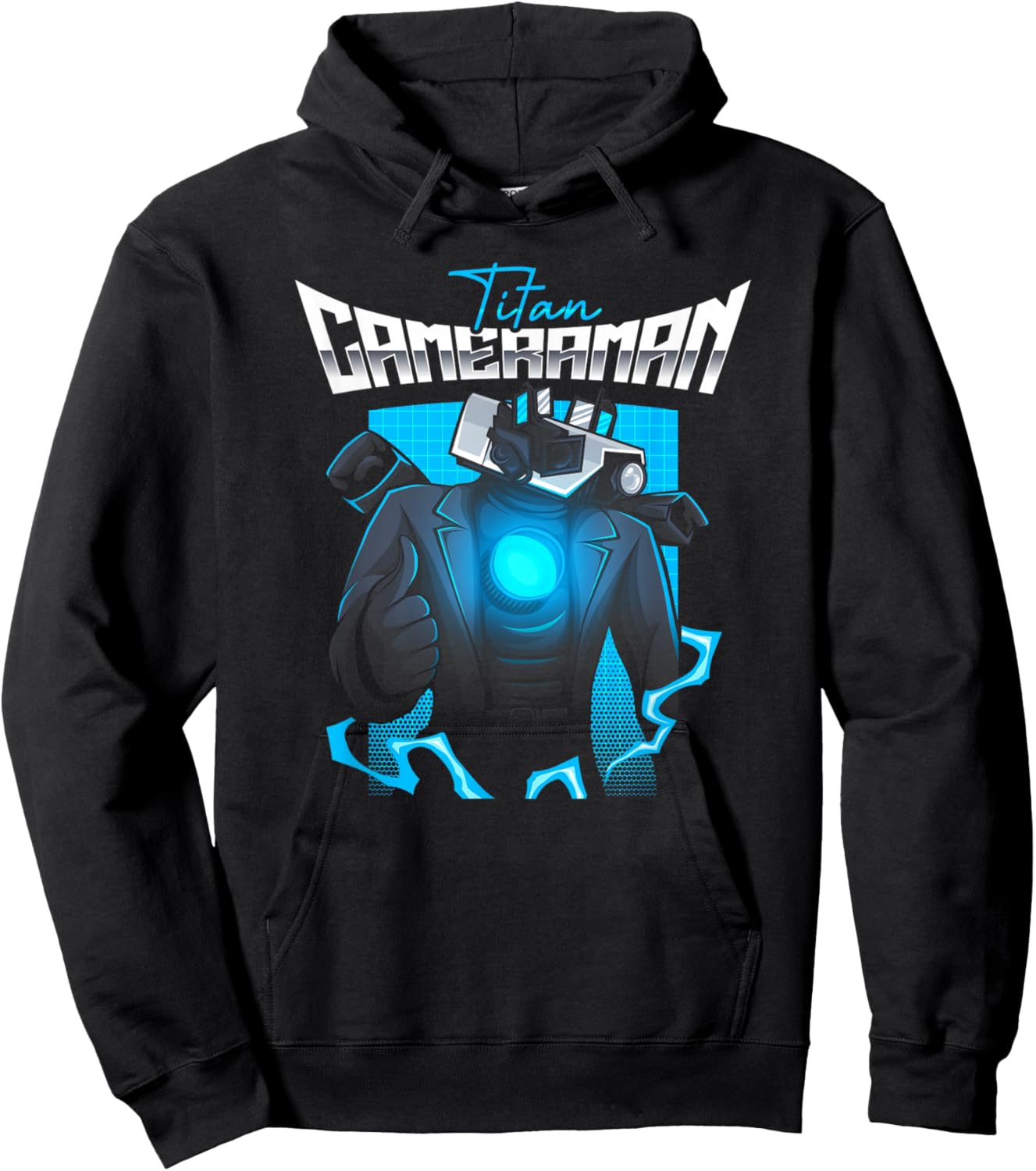 Skibidi Toilet Titan Cameramna Thumbs Up Hoodie - Hoodie | Black