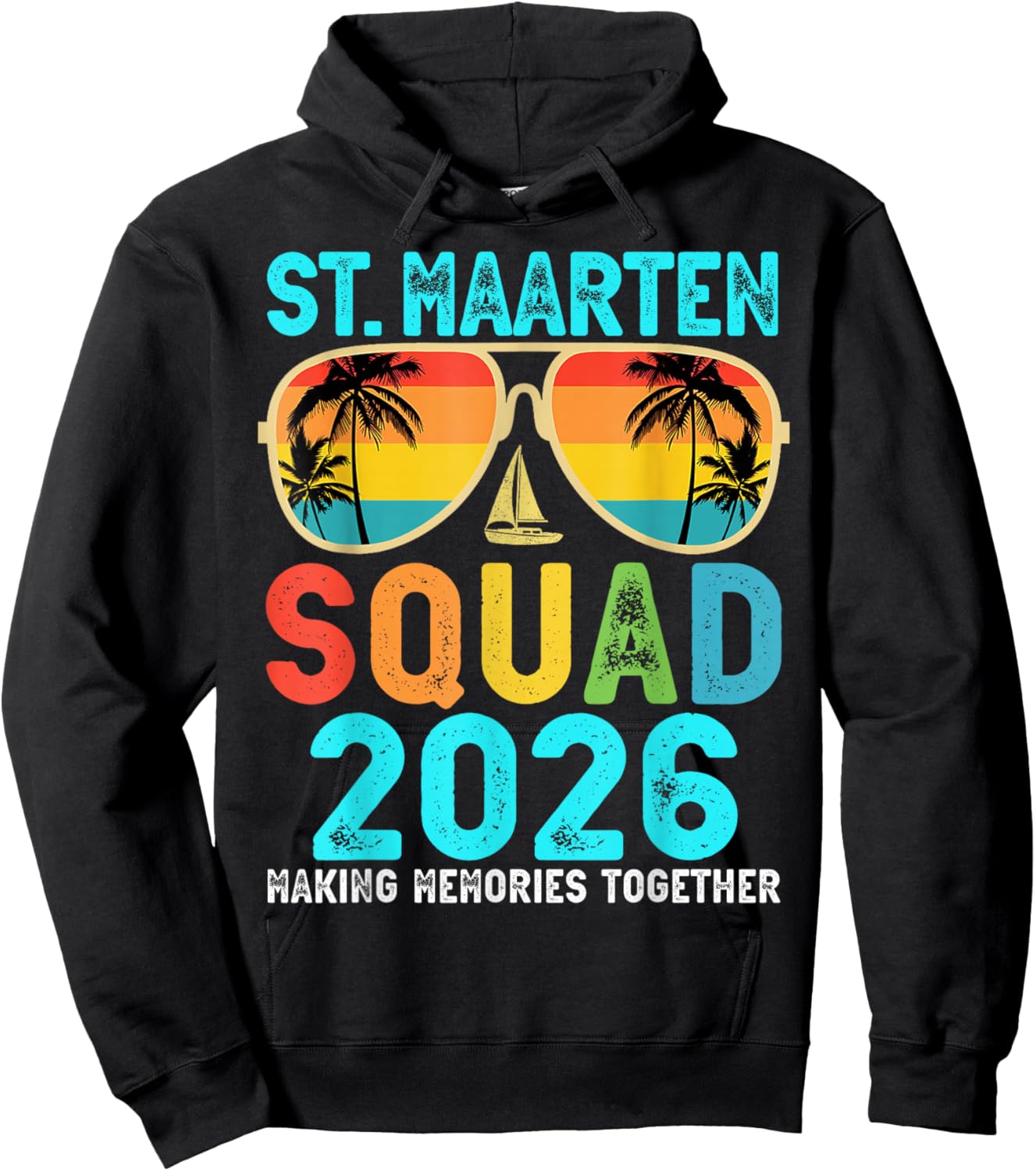 St. Maarten Squad 2026 Vacation Friend Family Matching Group Hoodie - Hoodie | Black
