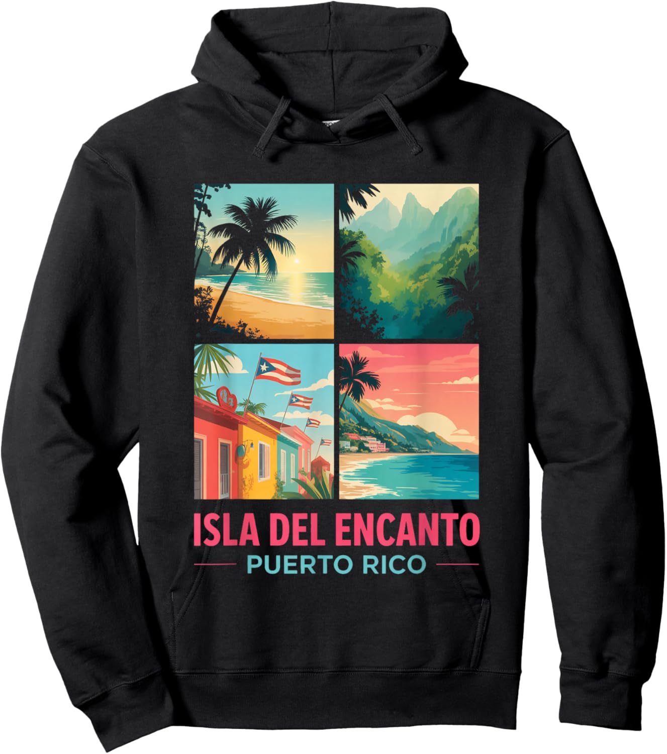 Puerto Rico Isla Del Encanto Coqui Boriquen Bori Pride Hoodie - Hoodie | Black
