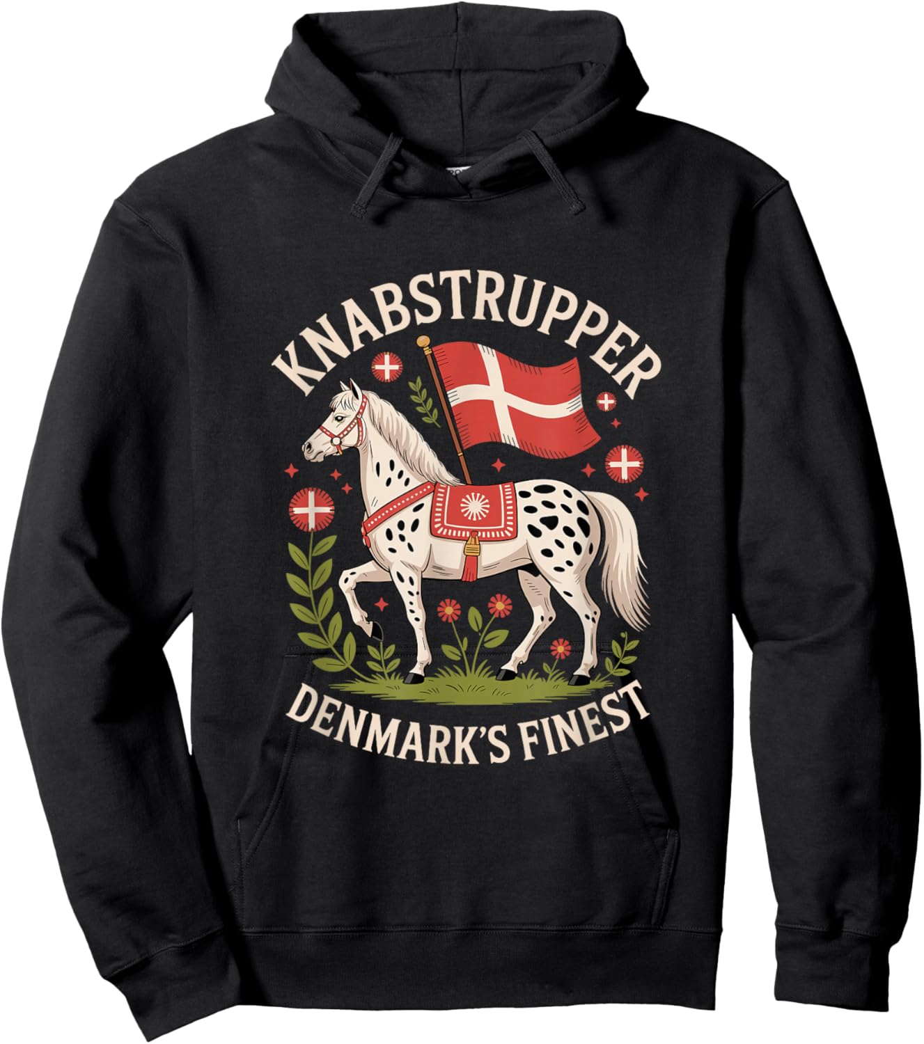 Knabstrupper Horse Denmark's Finest Equestrian Hoodie - Hoodie | Black
