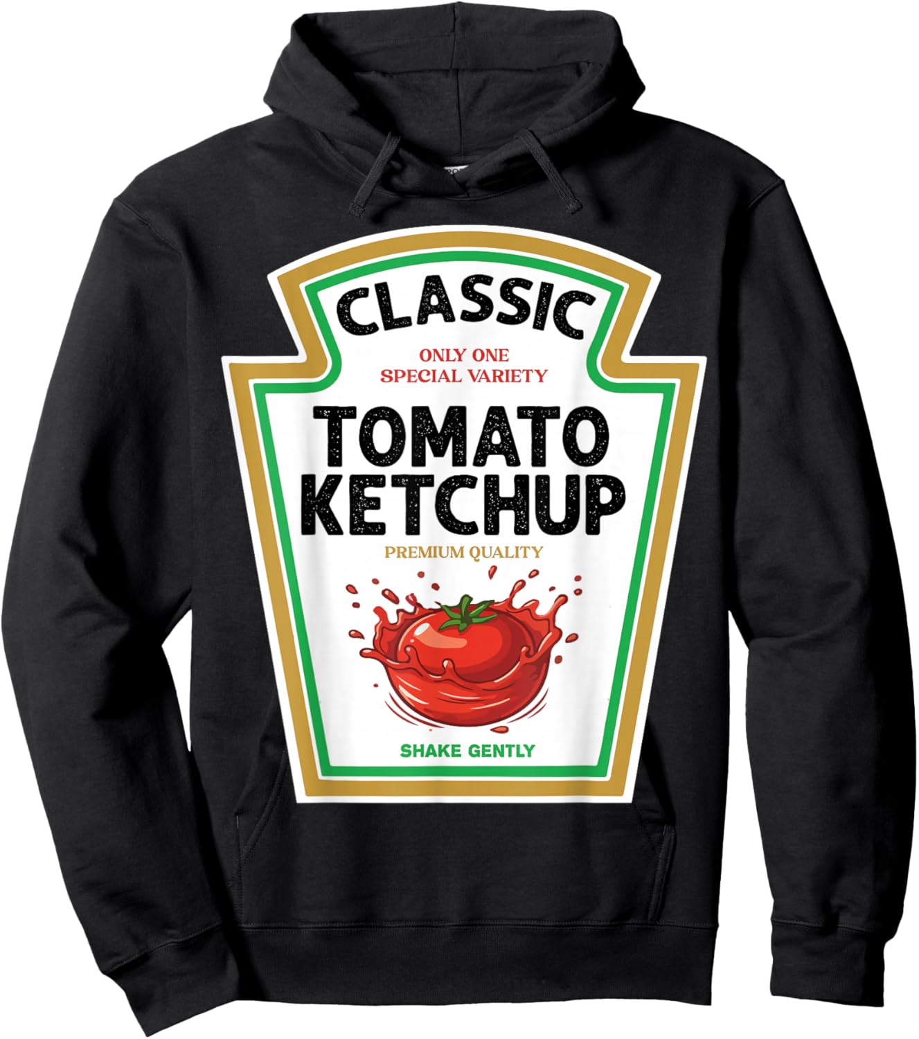Red Ketchup DIY Halloween Costume Matching Group Ketchup Hoodie - Hoodie | Black