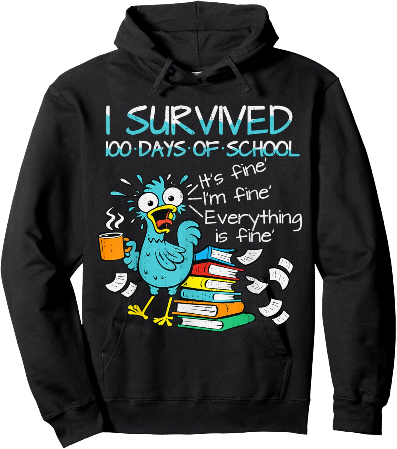 I Survived 100 Days of School Teacher 100th Day of School Hoodie - Hoodie | Black