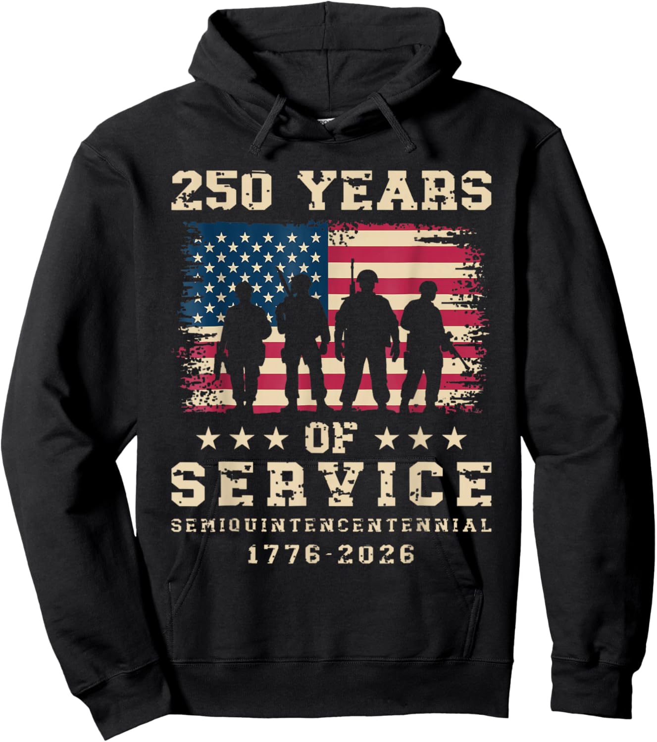 250 Years July 4th 2026 Independence Day 250th Anniversary Hoodie - Hoodie | Black