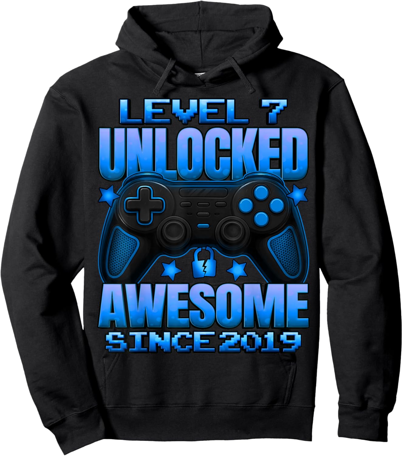 Level 7 Unlocked 7 Year Old Gifts for Boys 7th Birthday Boy Hoodie - Hoodie | Black
