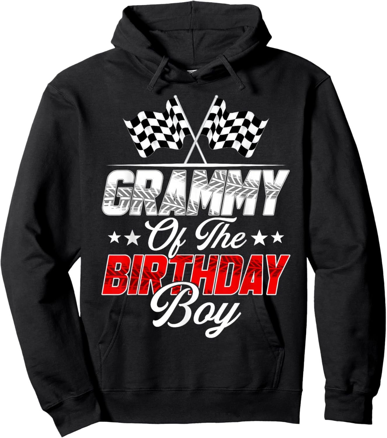 Race Car Grammy of The Birthday Boy Racing Family Pit Crew Hoodie - Hoodie | Black