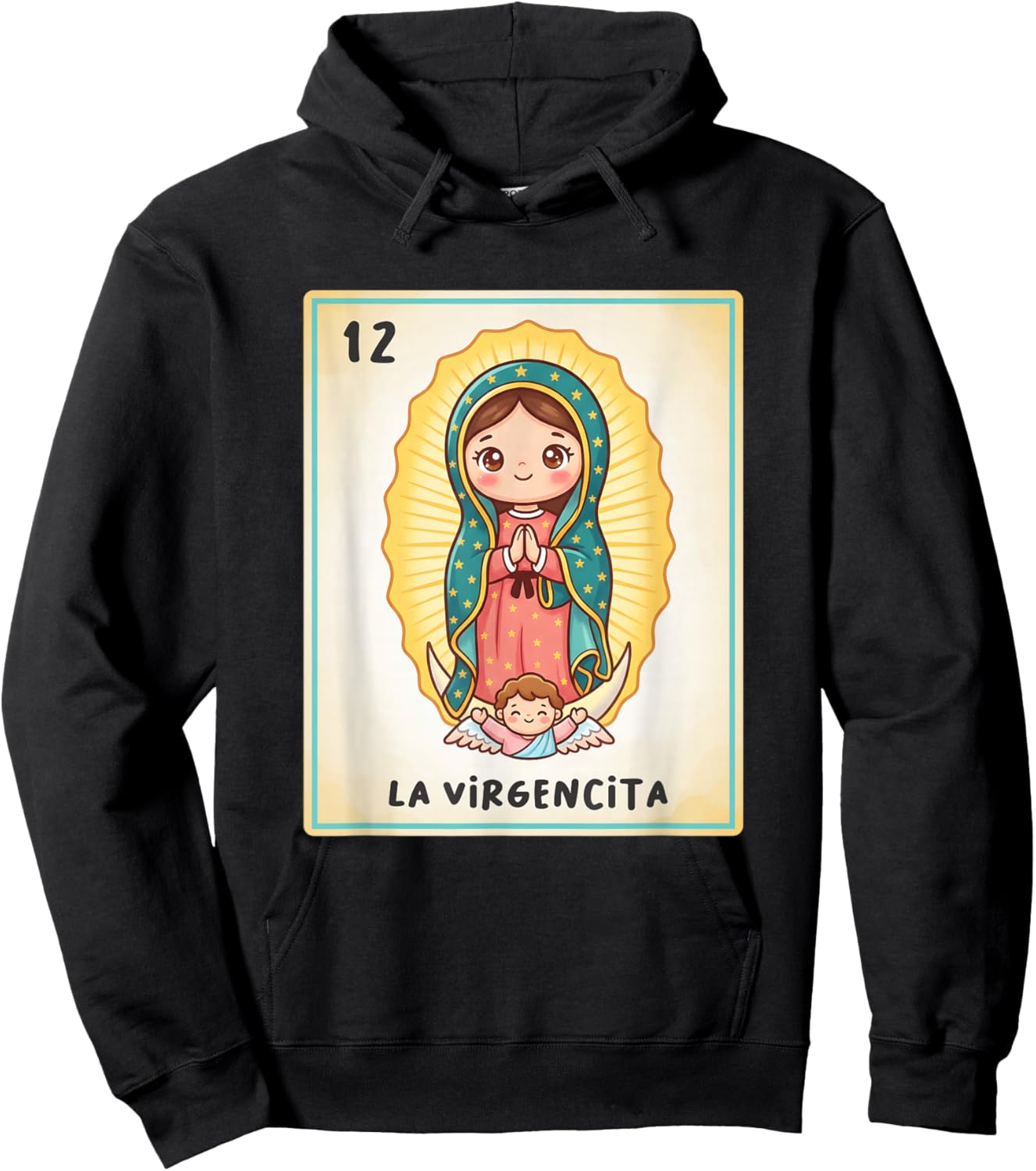 Our Lady of Guadalupe La Virgencita Mexico for Kids Toddlers Hoodie - Hoodie | Black