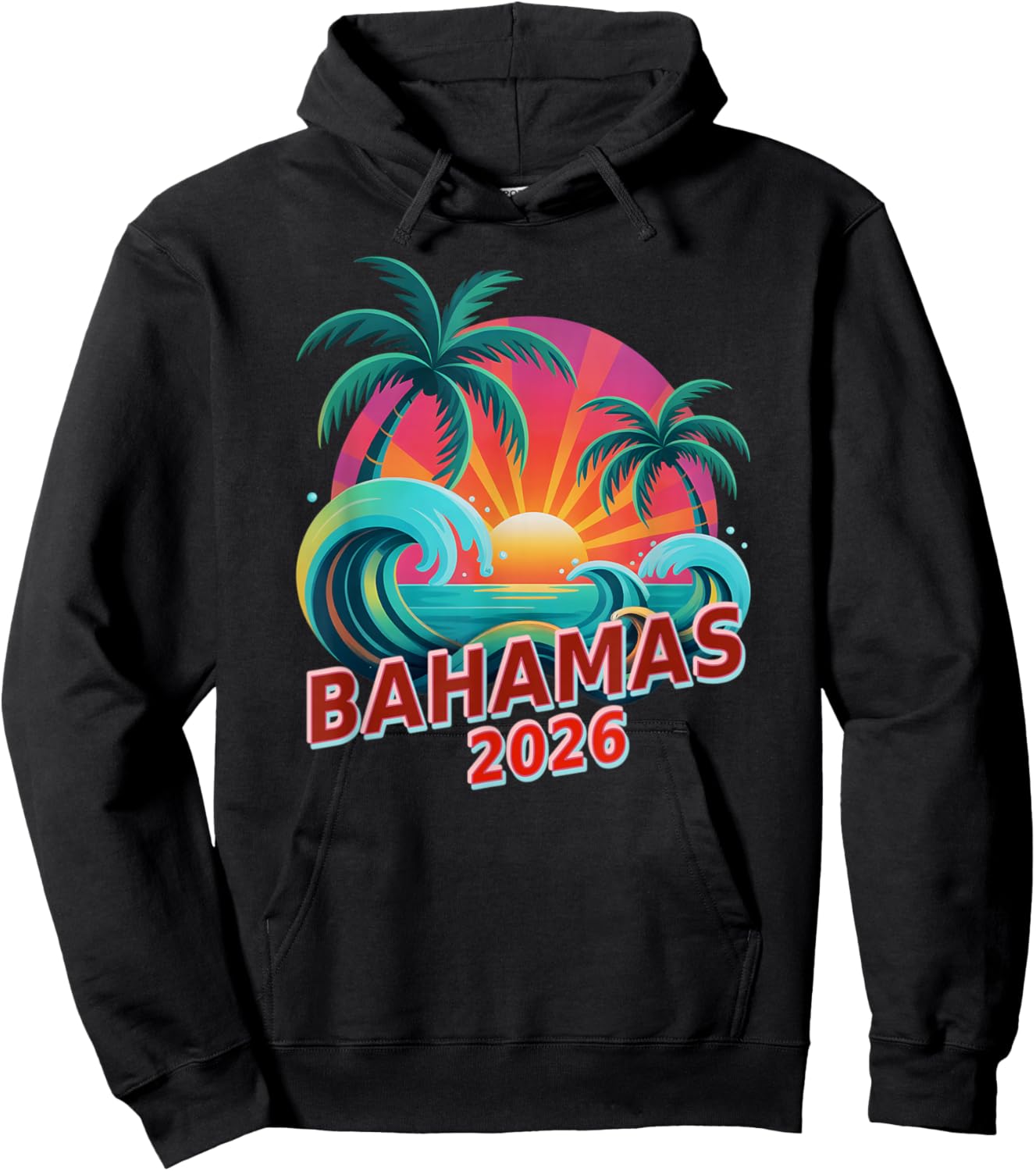 All Girls Bahamas 2026 Sisters Vacation Beaching Vacay Moms Hoodie - Hoodie | Black