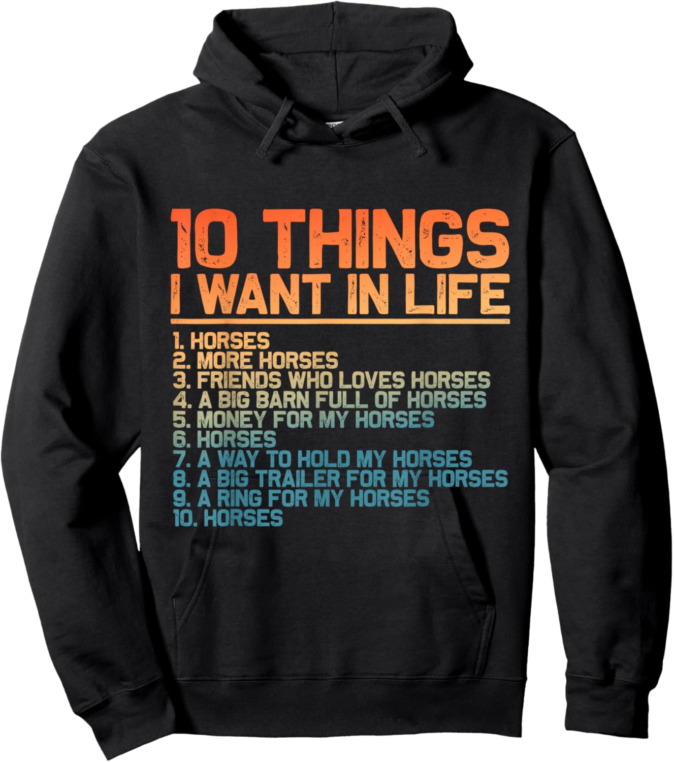 Funny Horse Shirt Women Kids Horse Riding Lover Hoodie - Hoodie | Black