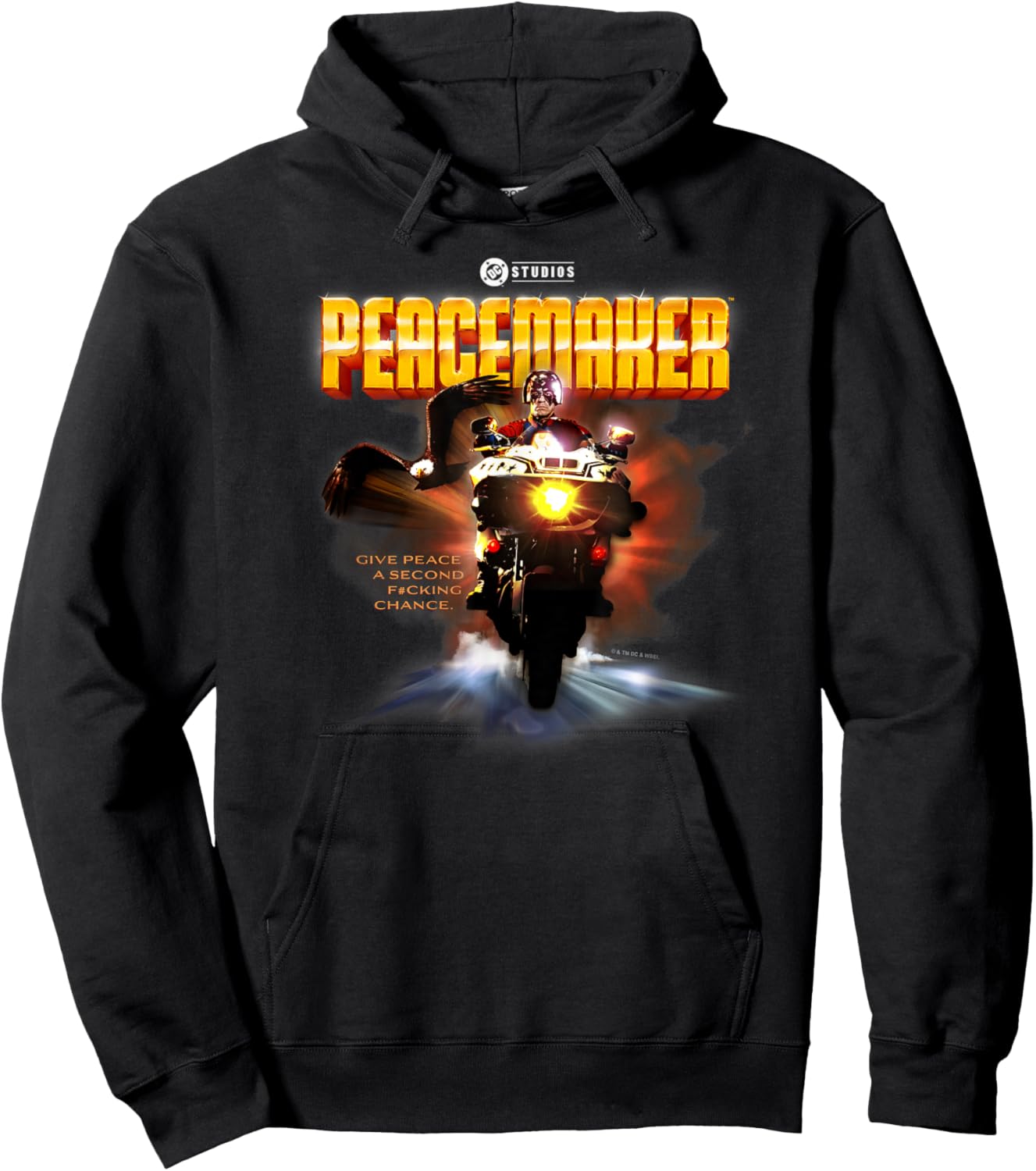 DC Comics Peacemaker Give Peace A Second Chance Poster Hoodie - Hoodie | Black