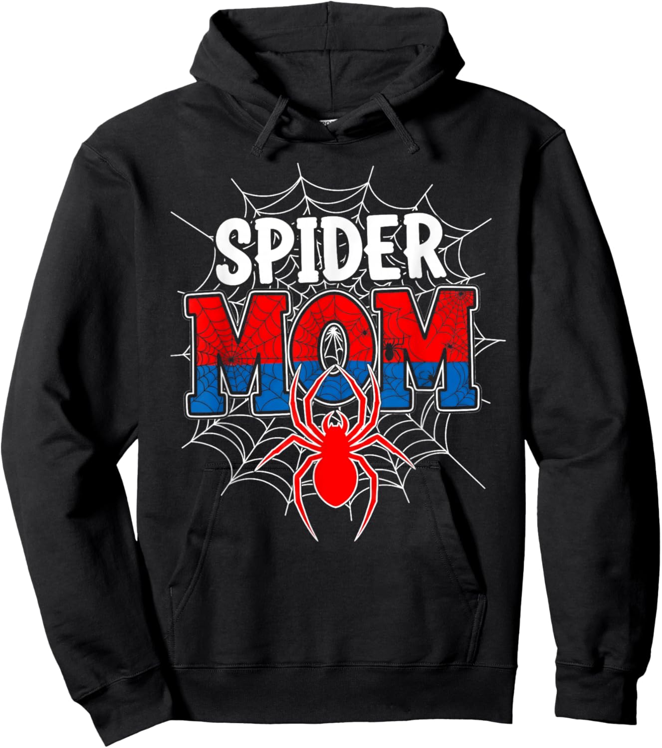 Spider Mom Family Matching Funny Mother's Day Mommy Women Hoodie - Hoodie | Black