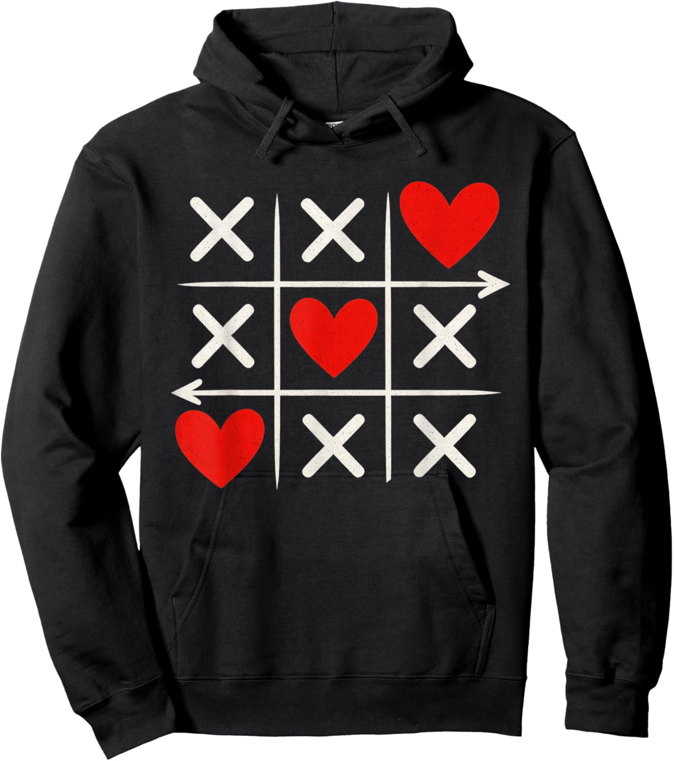 Cute Valentines Day Heart Men Women Kids Hoodie - Hoodie | Black