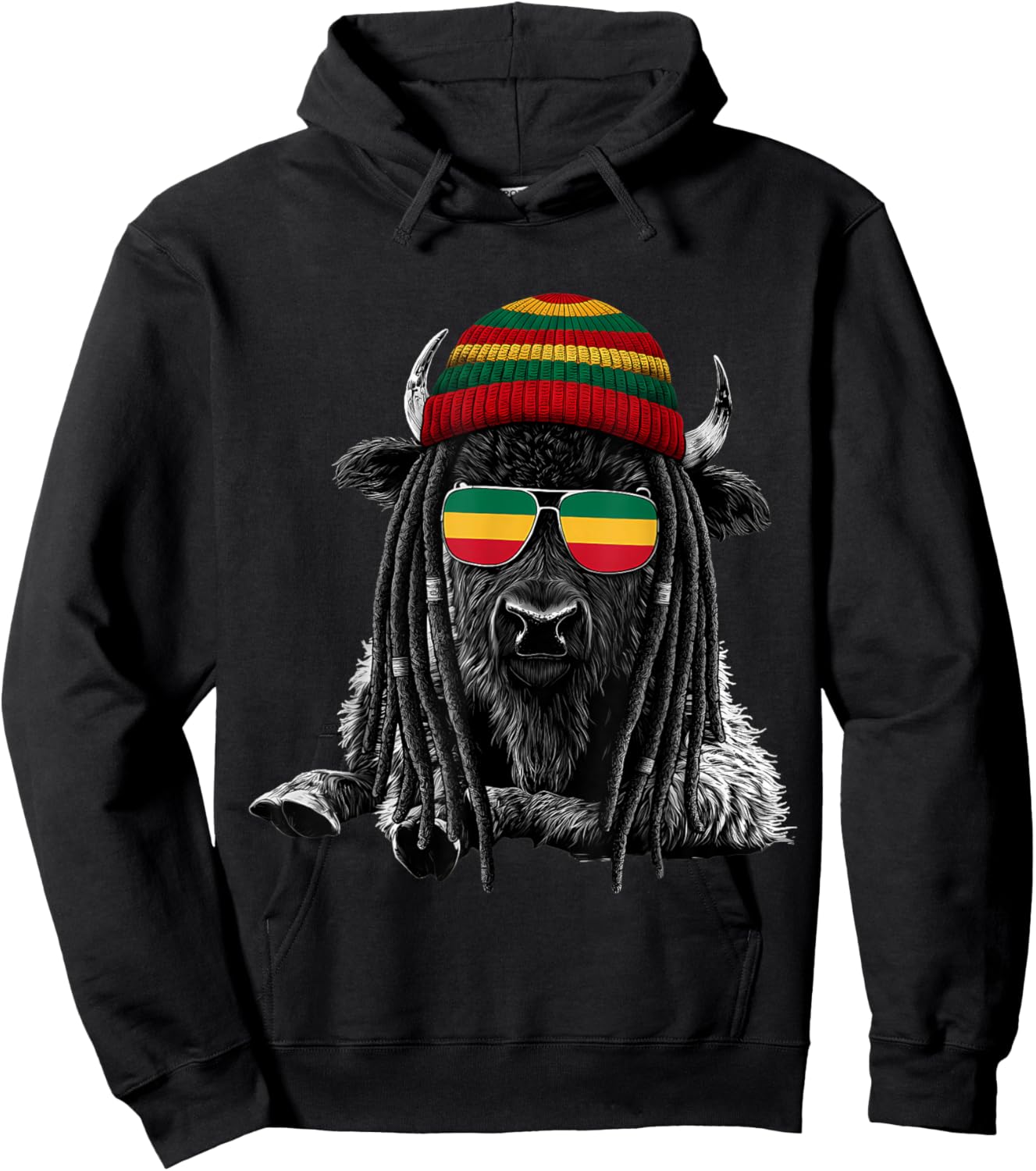 Rasta Reggae Music Rastafarian Roots Jamaican Rastafari Hoodie - Hoodie | Black