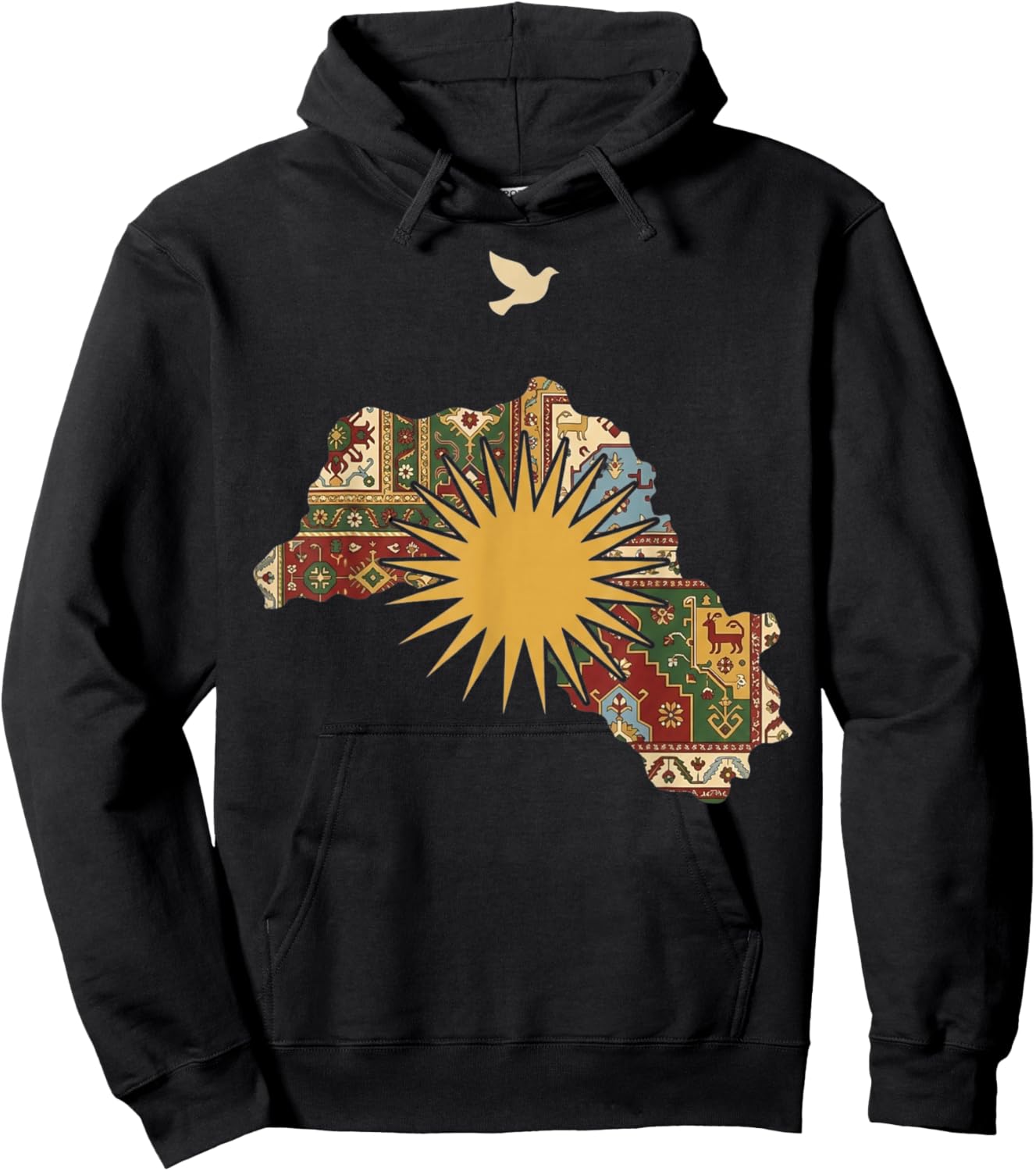 Kurdistan Map Flag Heritage Ethnic Pride Kurdish Culture Hoodie - Hoodie | Black