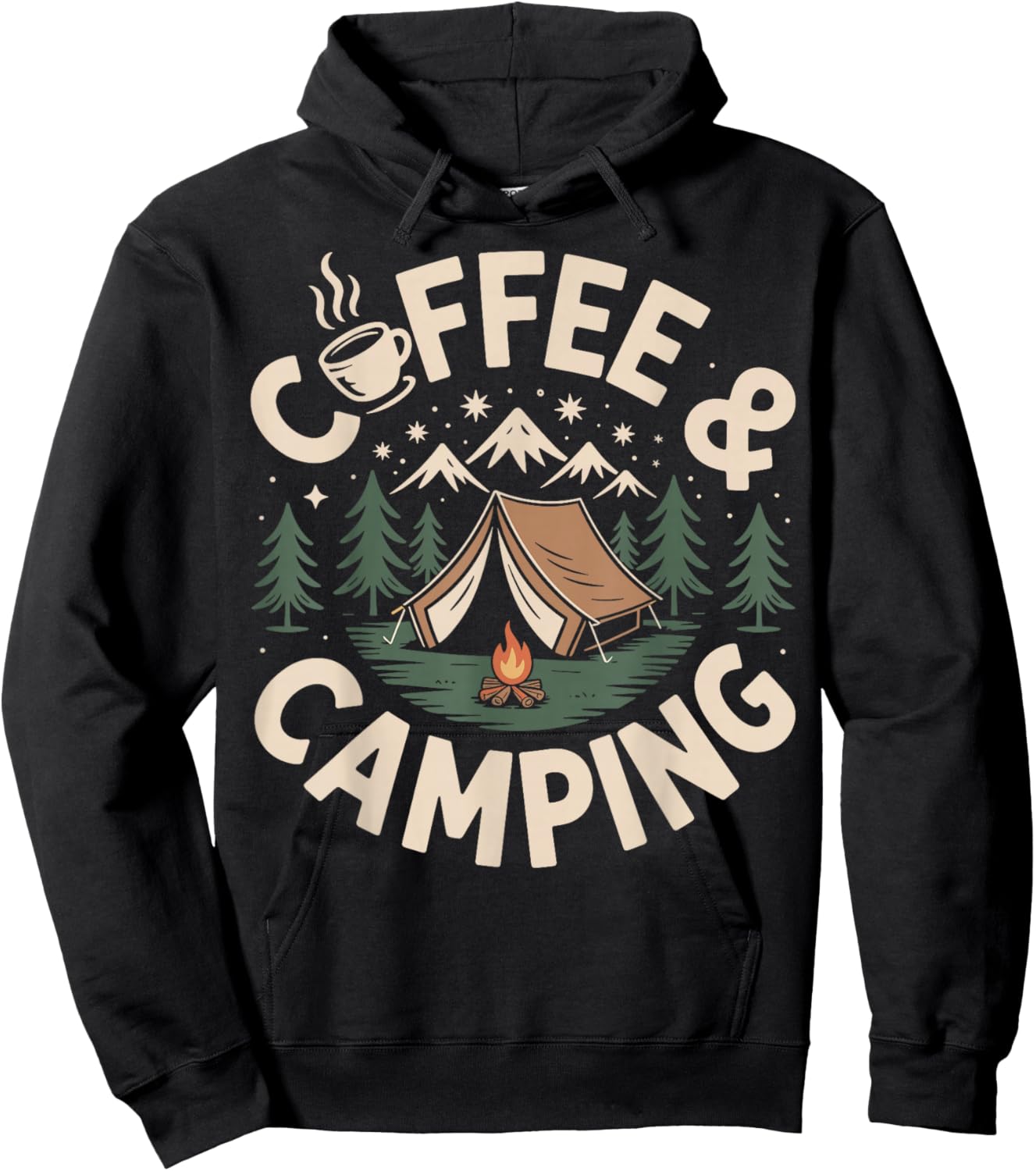 Coffee and Camping Camper Hoodie - Hoodie | Black