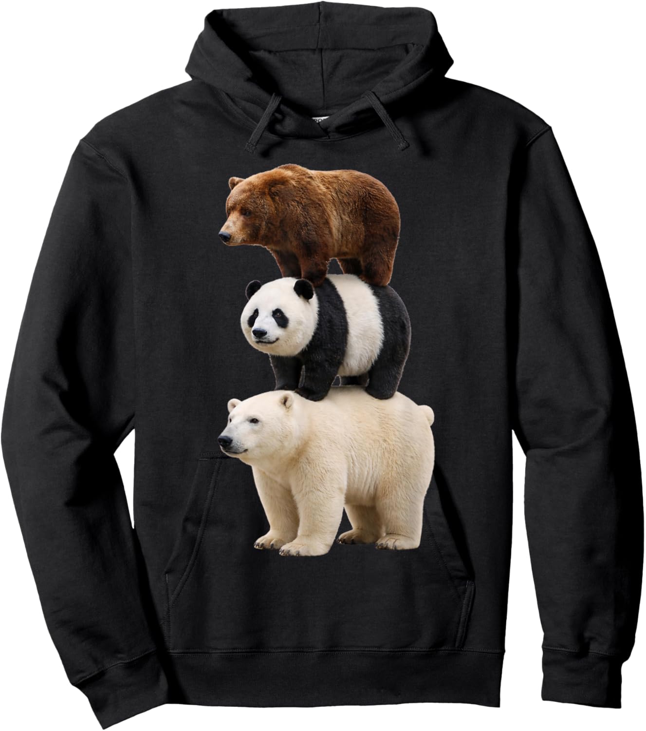 We Bears Realistic Stacked Bares Funny Animal Hoodie - Hoodie | Black