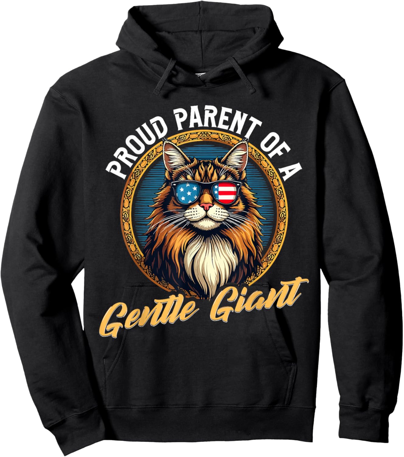 Maine Coon Cat Lover, Proud Parent of A Gentle Giant Hoodie - Hoodie | Black