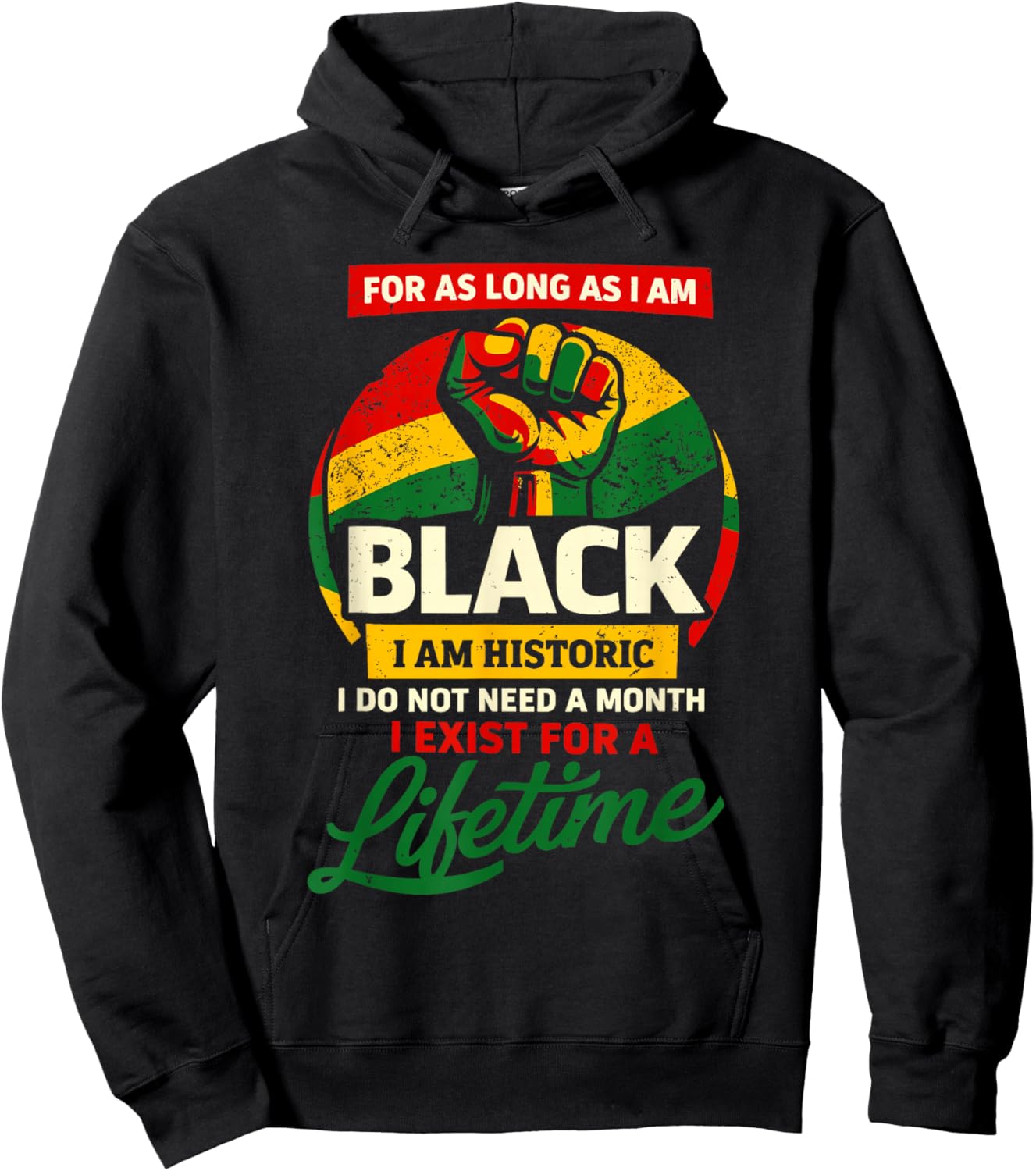 I Am Black I Am Historic Black History Afro African Attire Hoodie - Hoodie | Black