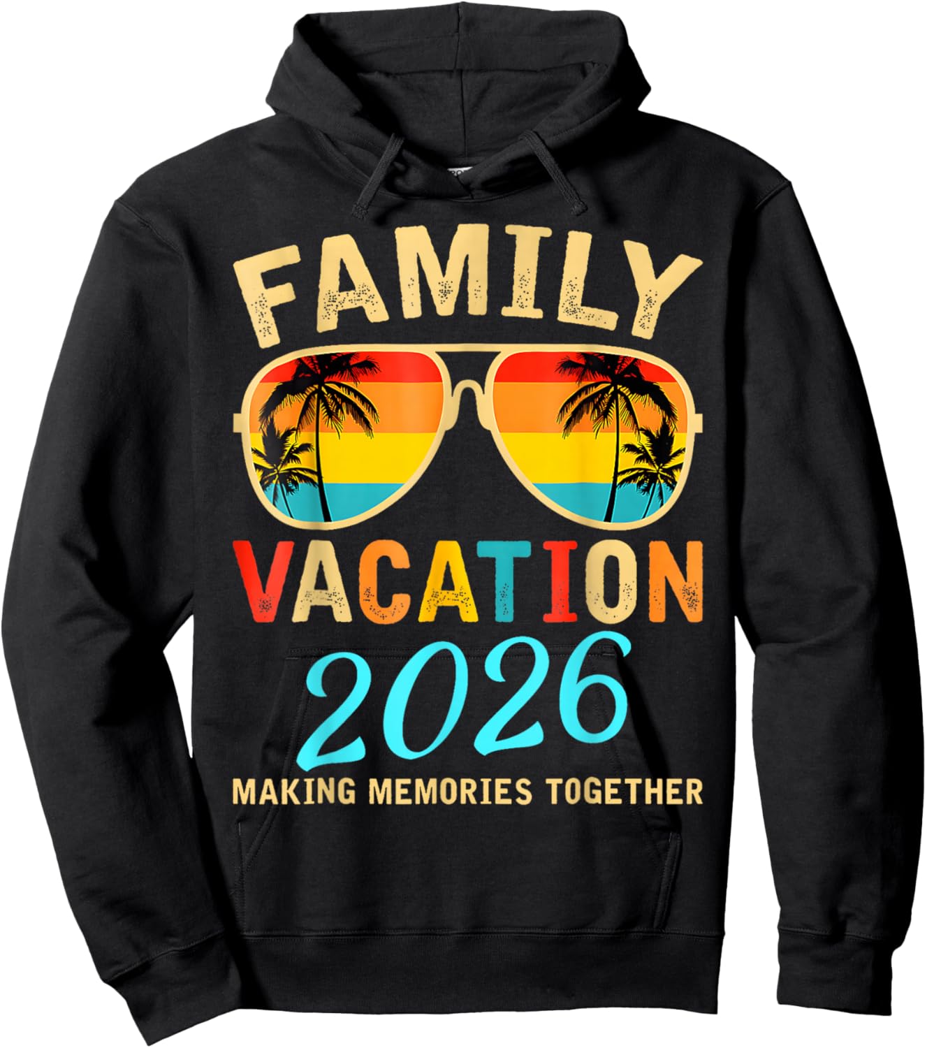 Family Vacation 2026 Beach Matching Summer Vacation 2026 Hoodie - Hoodie | Black