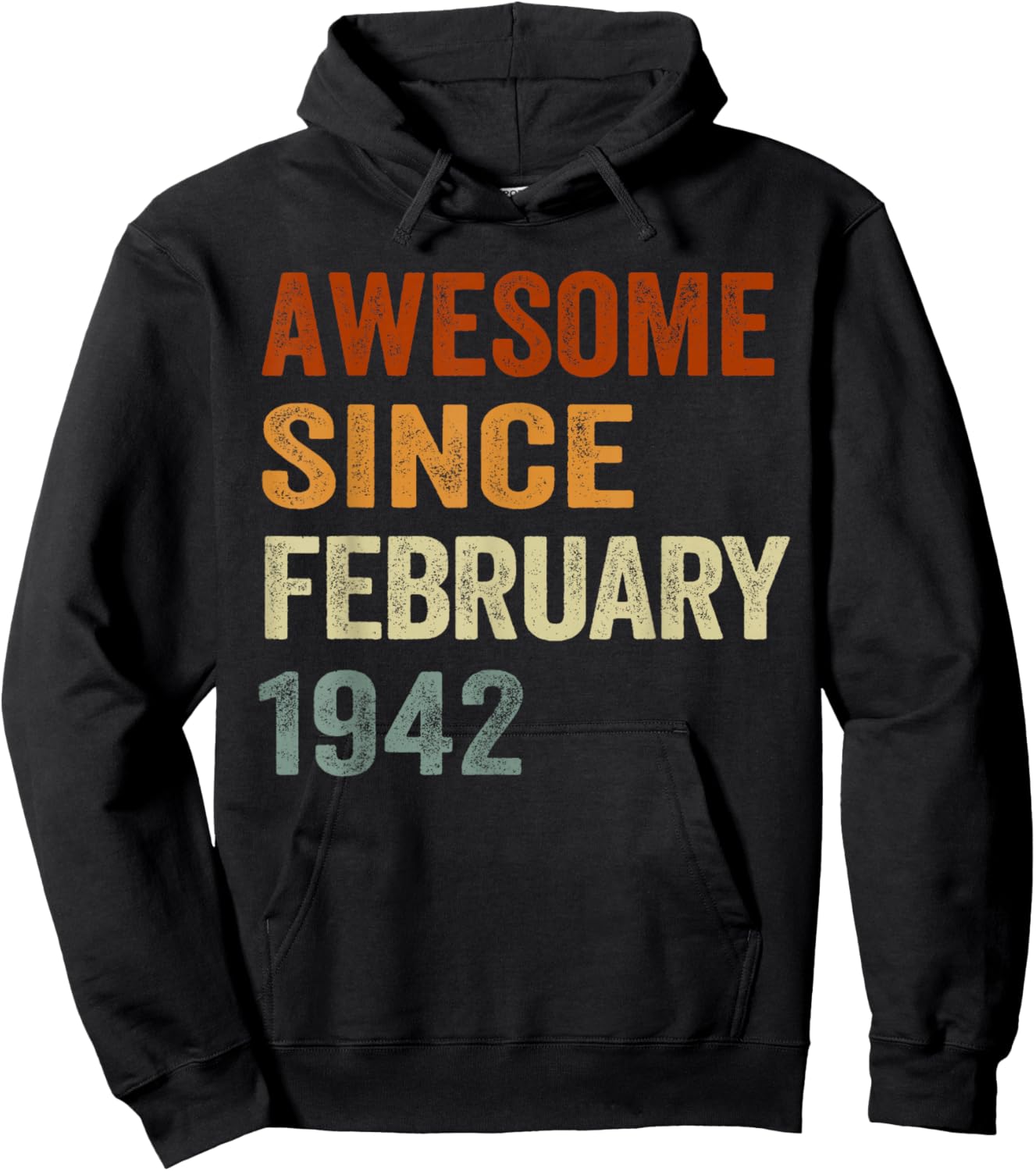 Retro Awesome Since February 1942 84 Years Old 84th Birthday Hoodie - Hoodie | Black