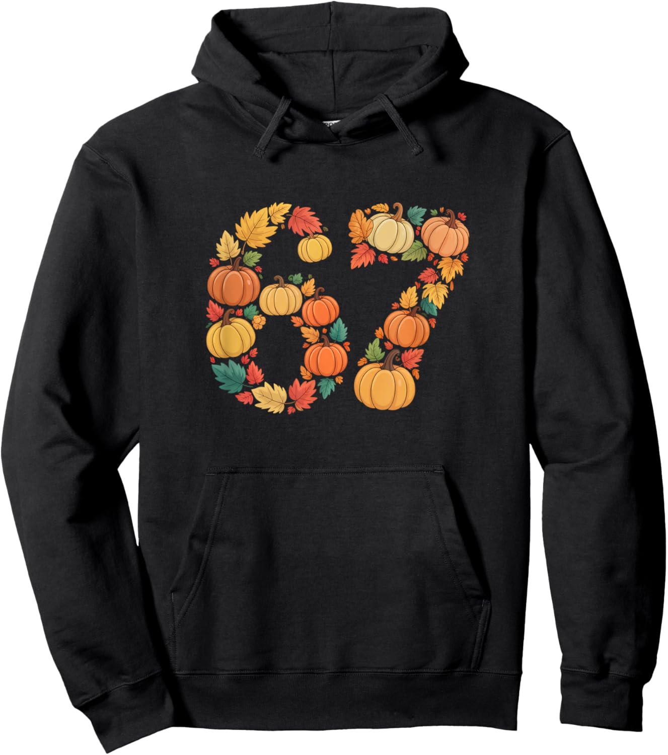 Funny 67 6 7 Fall Leaves for Teachers 67 Teacher Hoodie - Hoodie | Black