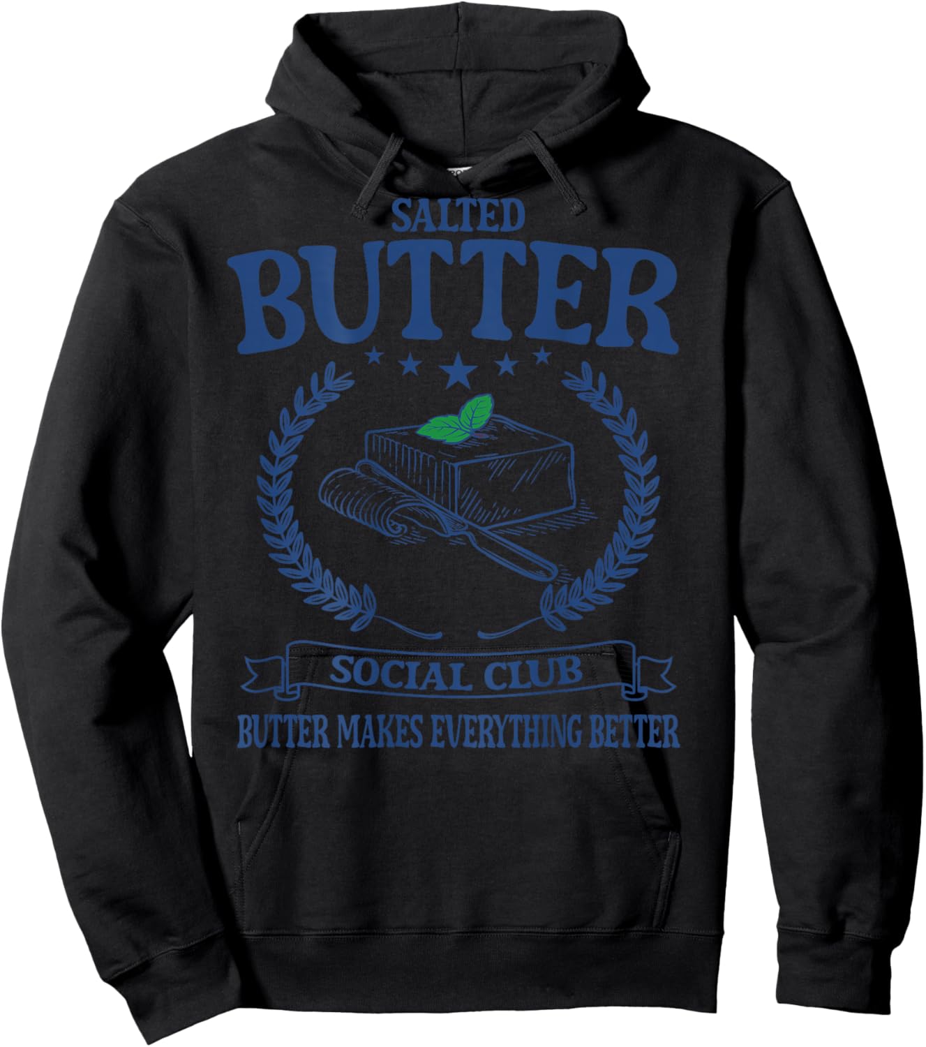 Funny Foodie Baker Baking Salted Butter Hoodie - Hoodie | Black