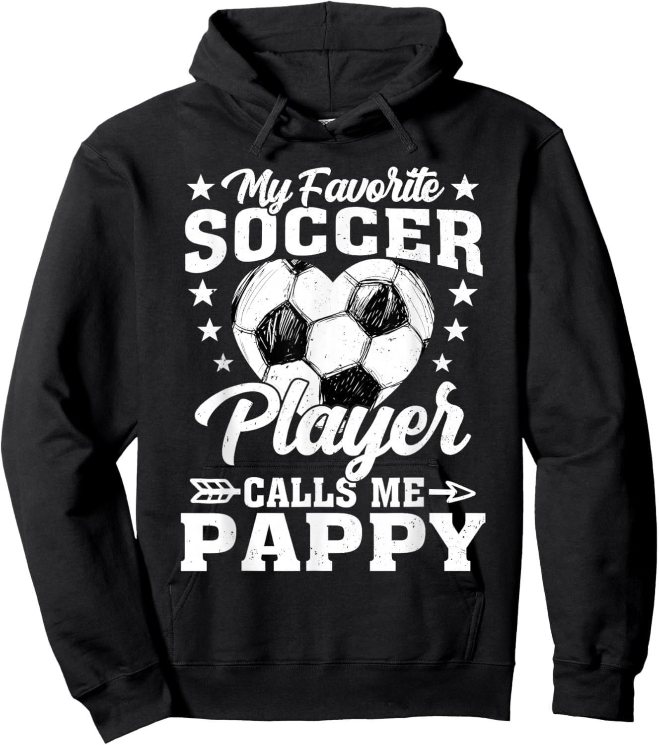 My Favorite Soccer Player Calls Me Pappy Hoodie - Hoodie | Black