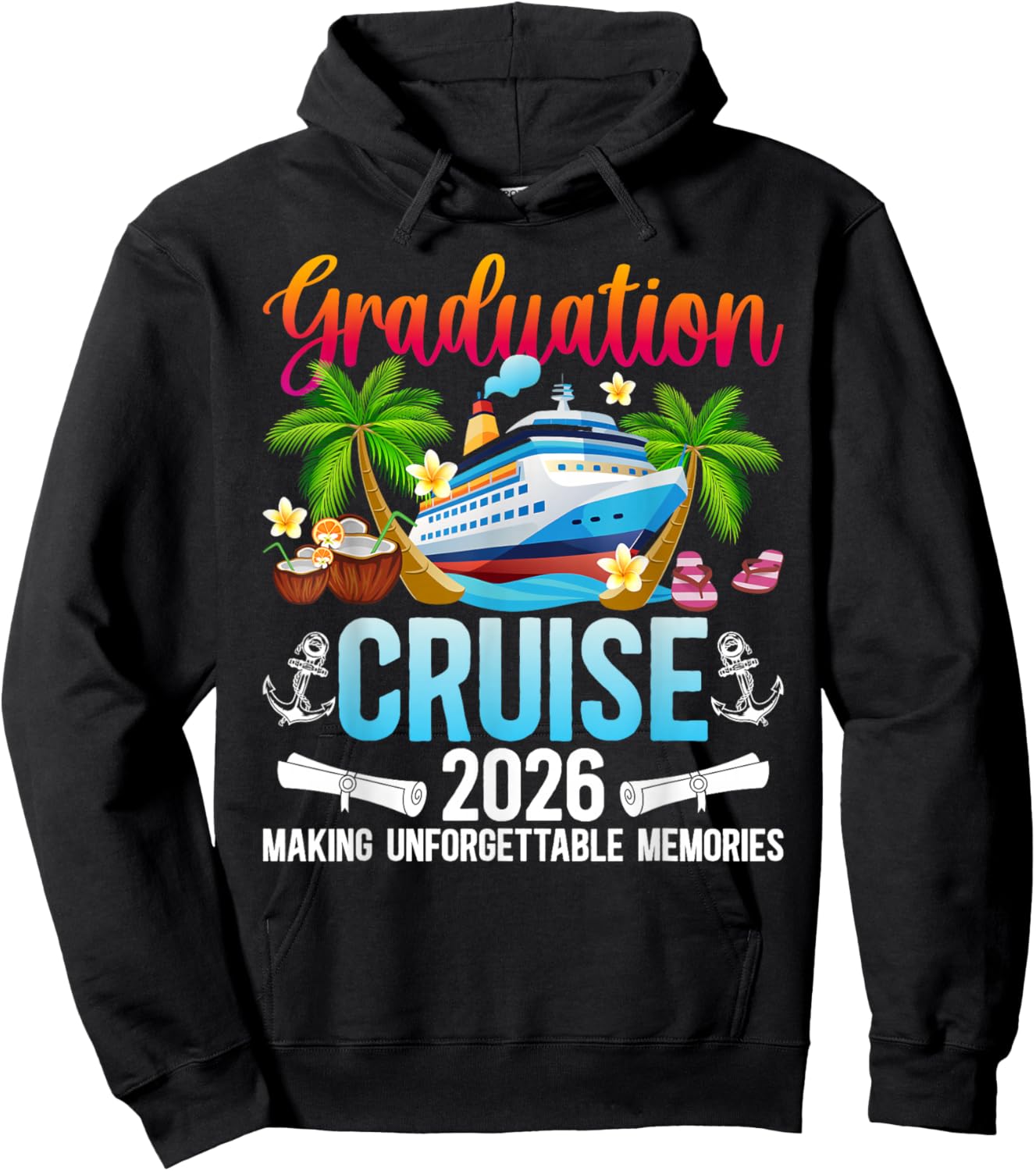Graduation Cruise 2026 Making Memories Graduate Cruising Hoodie - Hoodie | Black