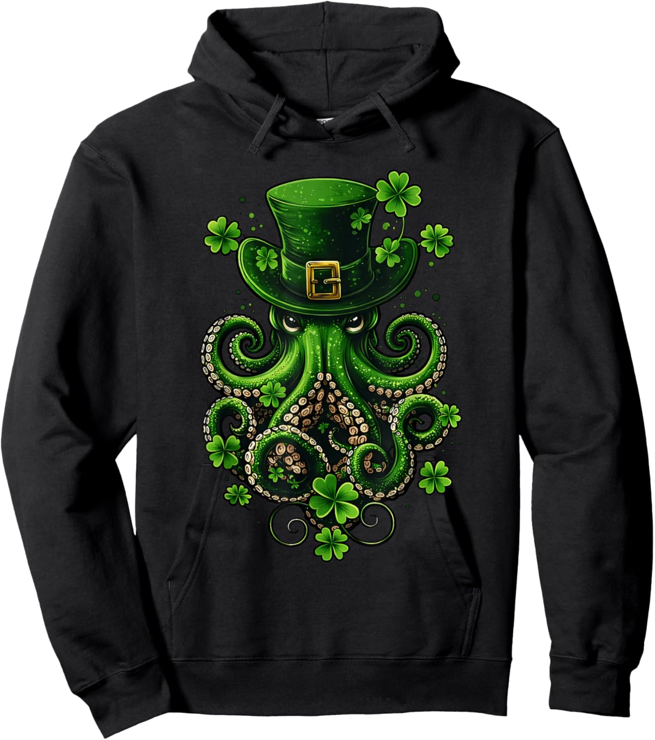 St Patricks Day Octopus Saint Pattys Paddys Men Women Kids Hoodie - Hoodie | Black