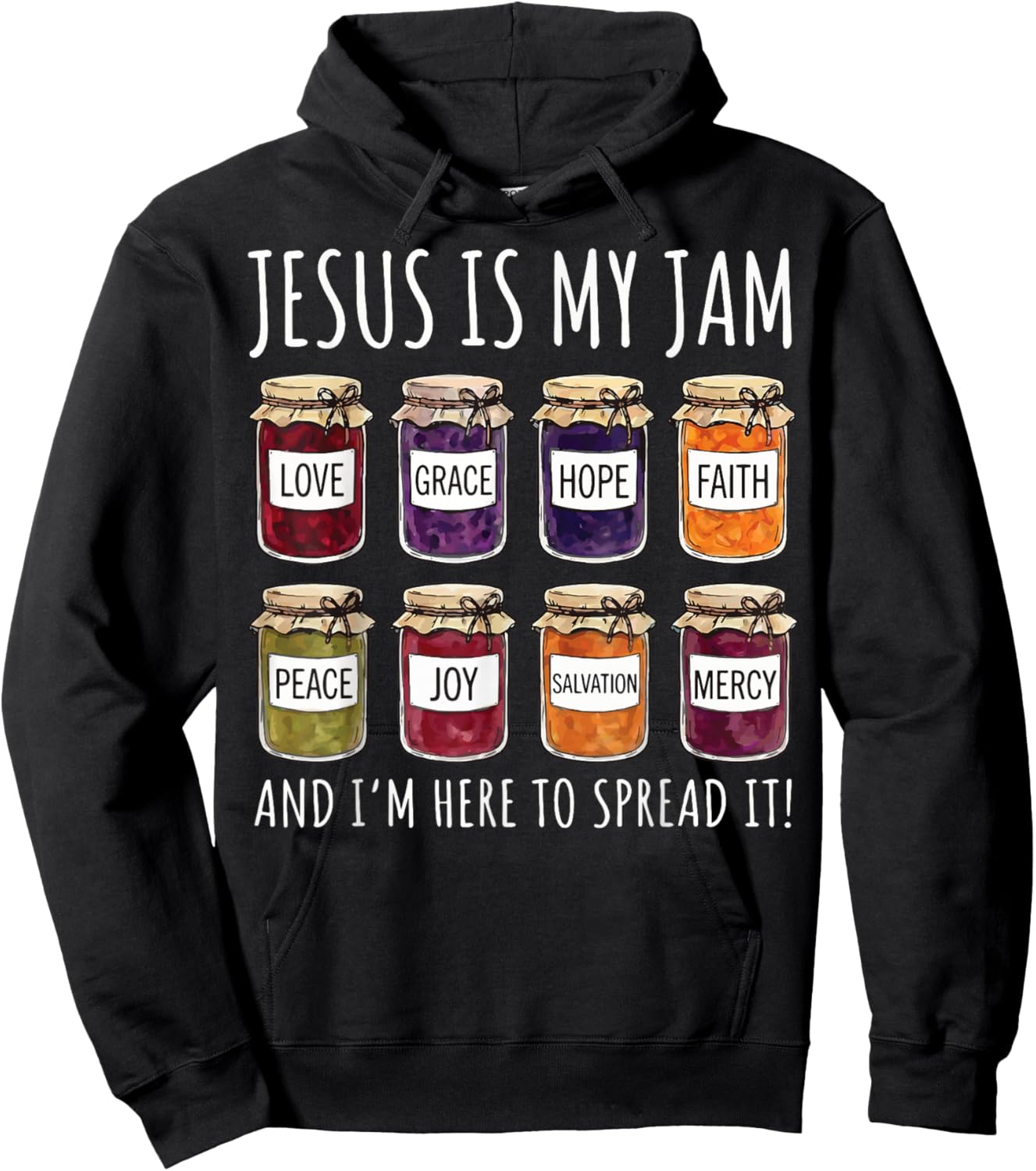 Jesus is My Jam and I'm Here to Spread It Hoodie - Hoodie | Black