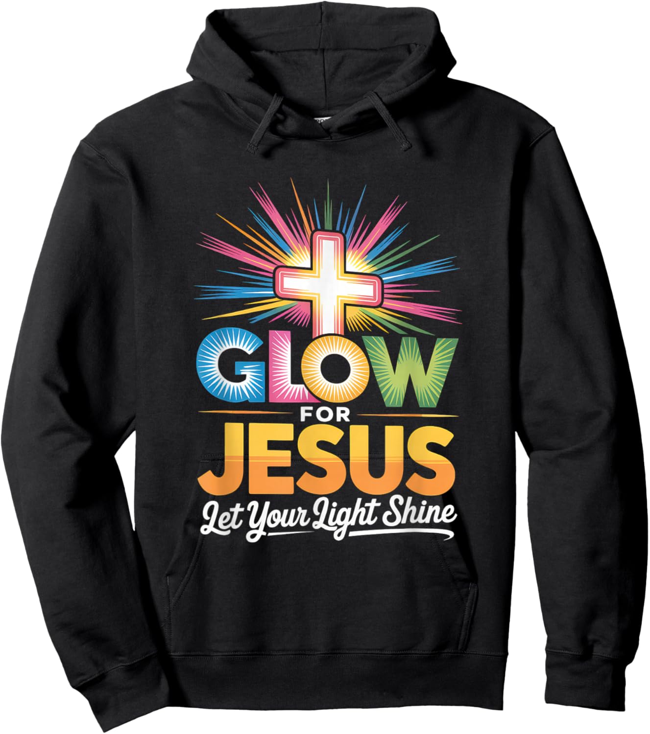 Glow for Jesus Christian Faith Lion God Christianity Hoodie - Hoodie | Black