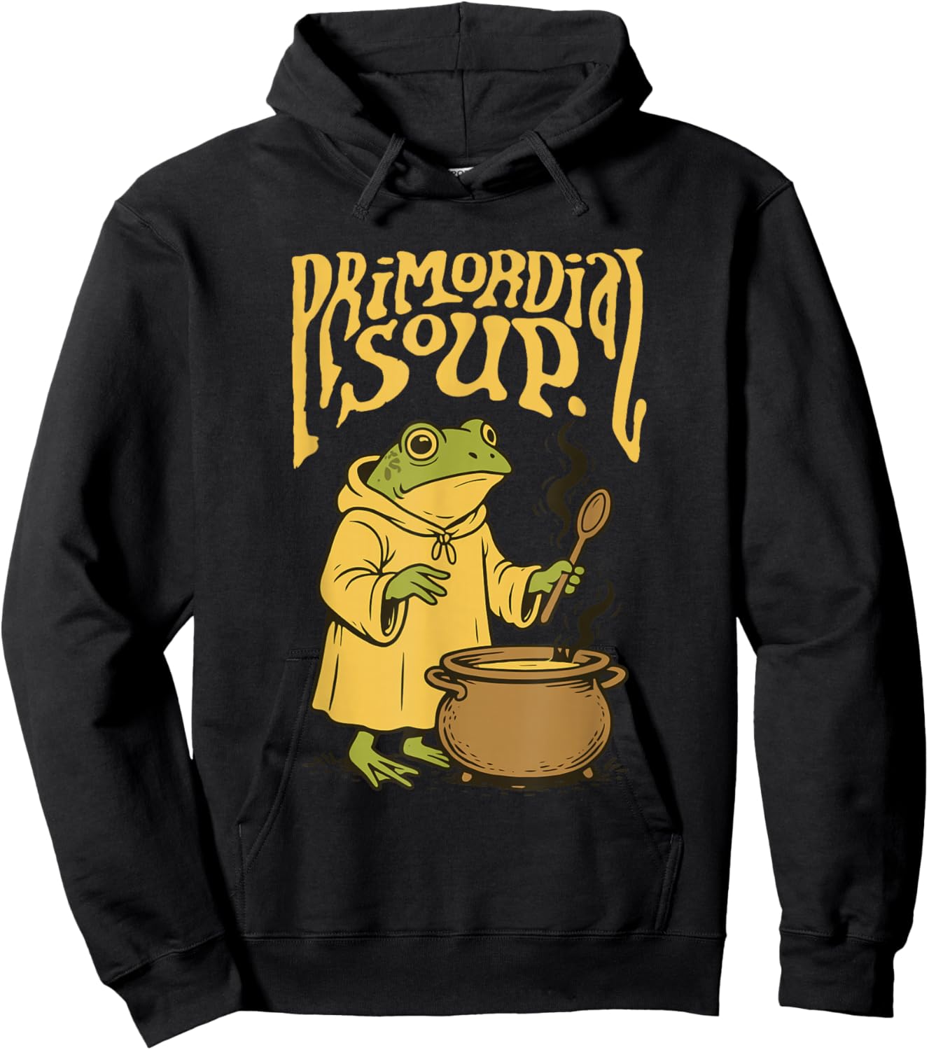 Primordial Soup Funny Witch Frog Halloween Hoodie - Hoodie | Black