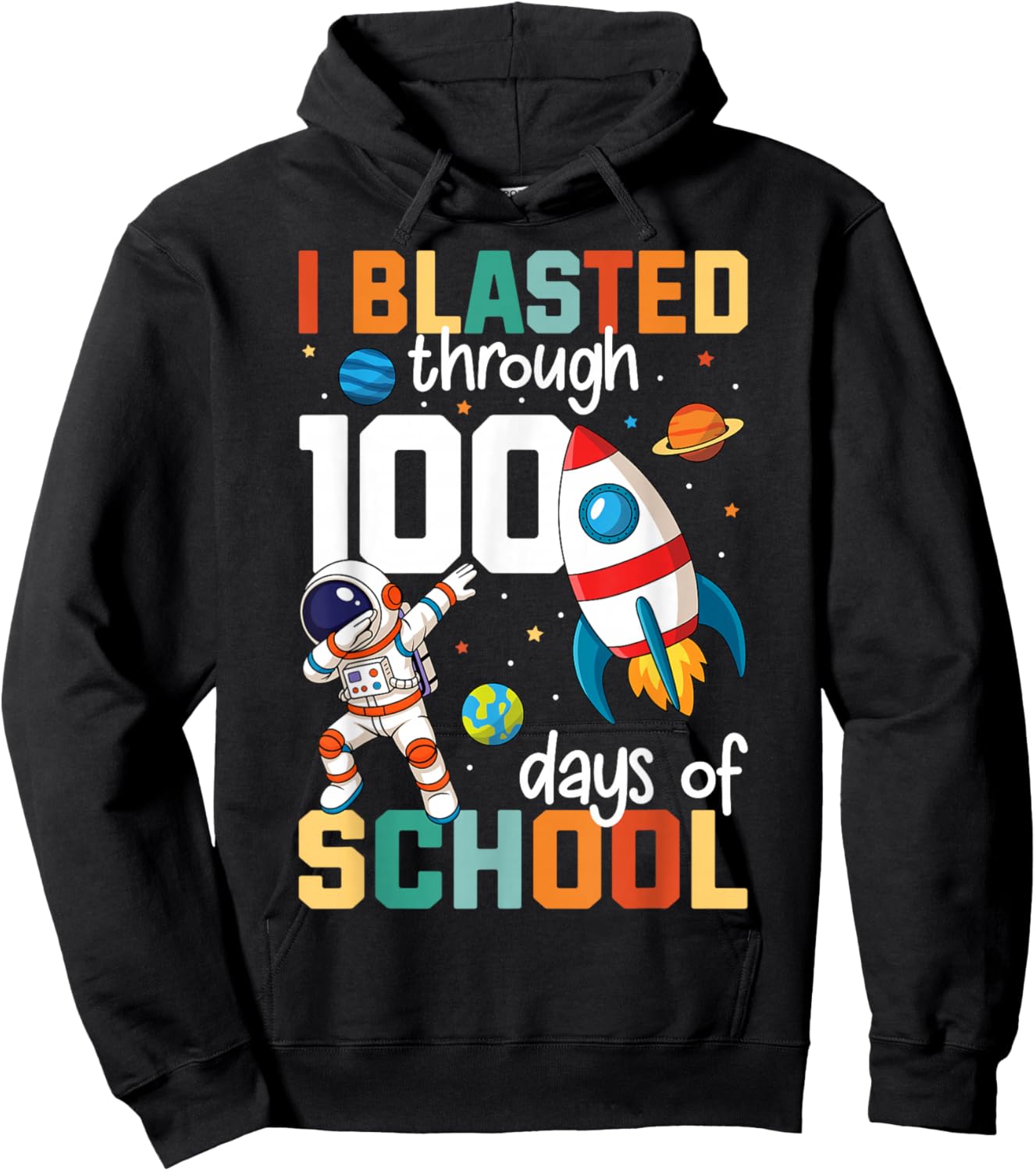100 Days of School Boys 100th Day of School Kids Toddler Hoodie - Hoodie | Black