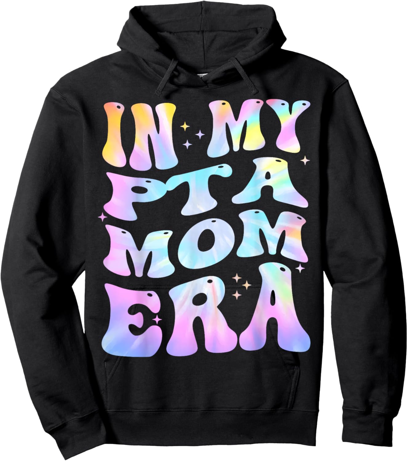 in My PTA Mom Era Parent Organization Team Teacher Retro Hoodie - Hoodie | Black