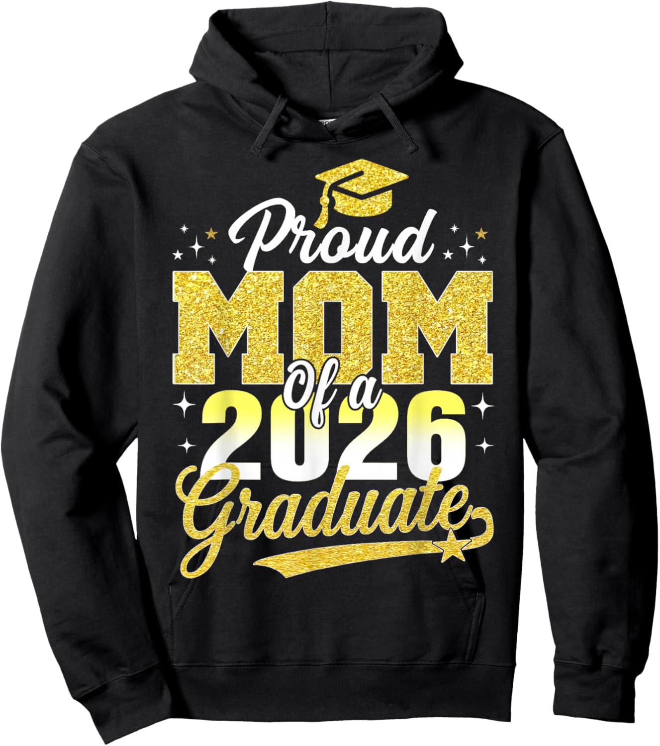 Senior Mom 2026 Graduation Proud mom of a 2026 Graduate Hoodie - Hoodie | Black