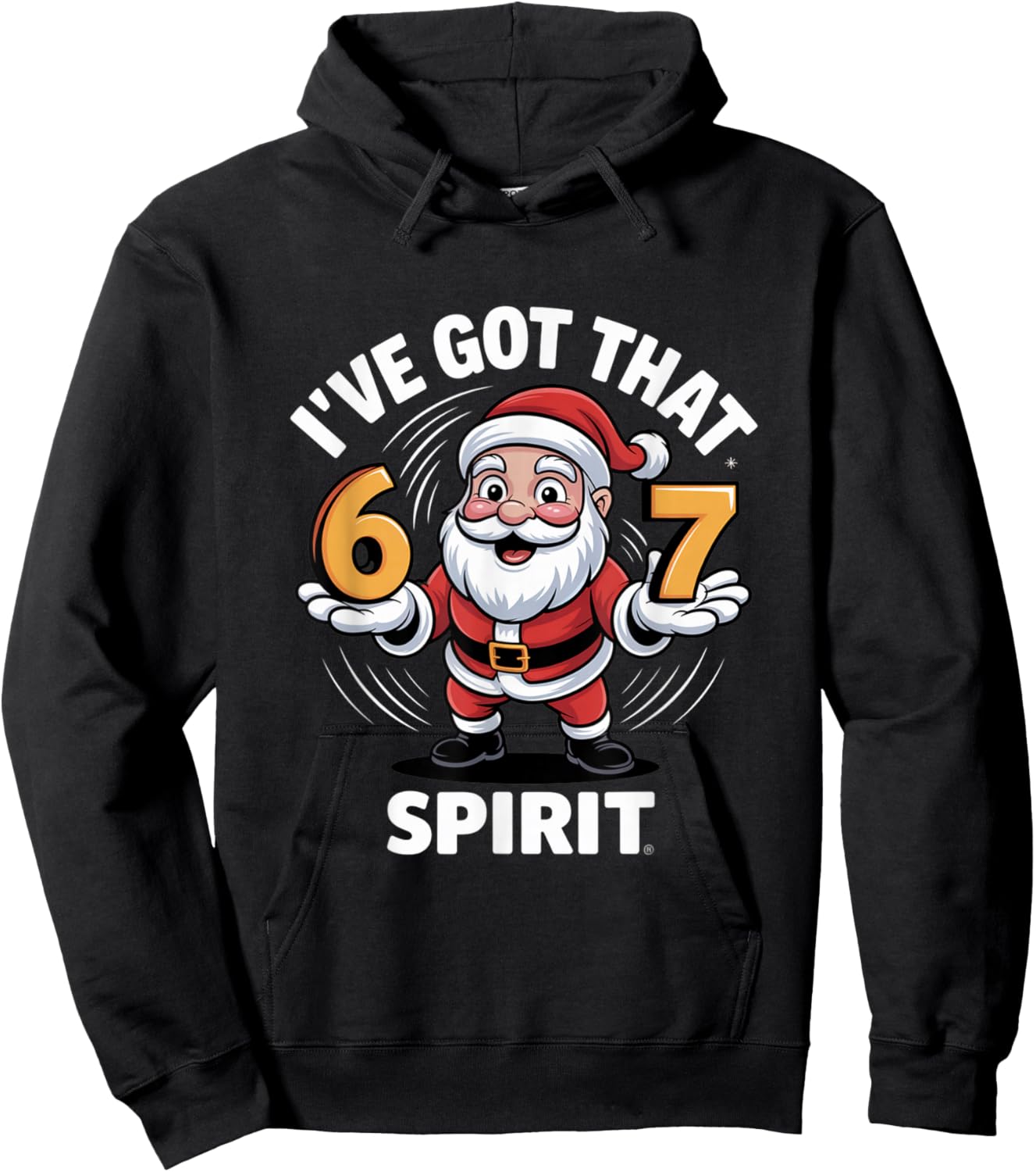 Christmas 67 Funny Xmas Six Seven Ugly Sweater 6-7 Hoodie - Hoodie | Black